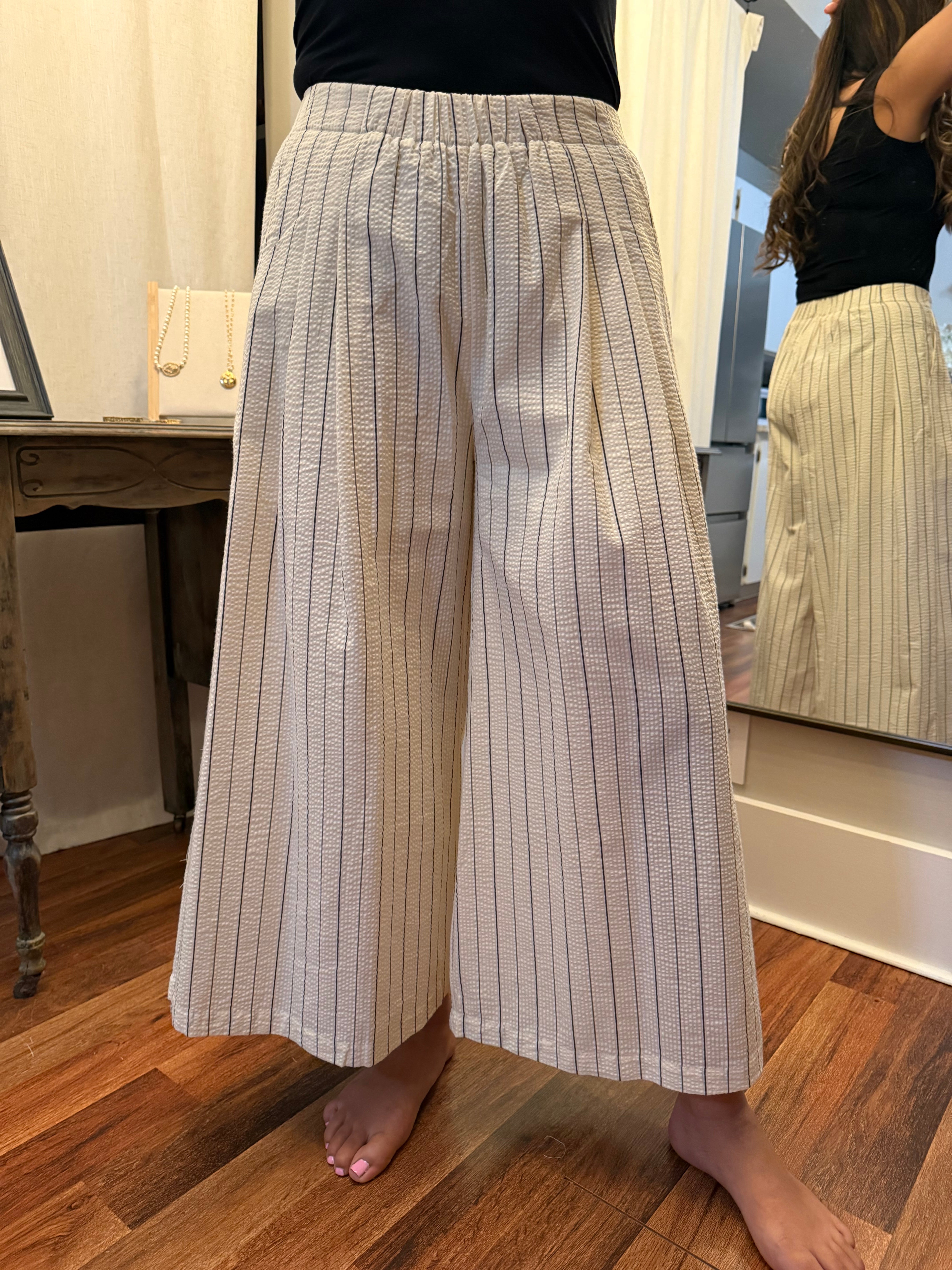 Sydney Striped Crop Pants