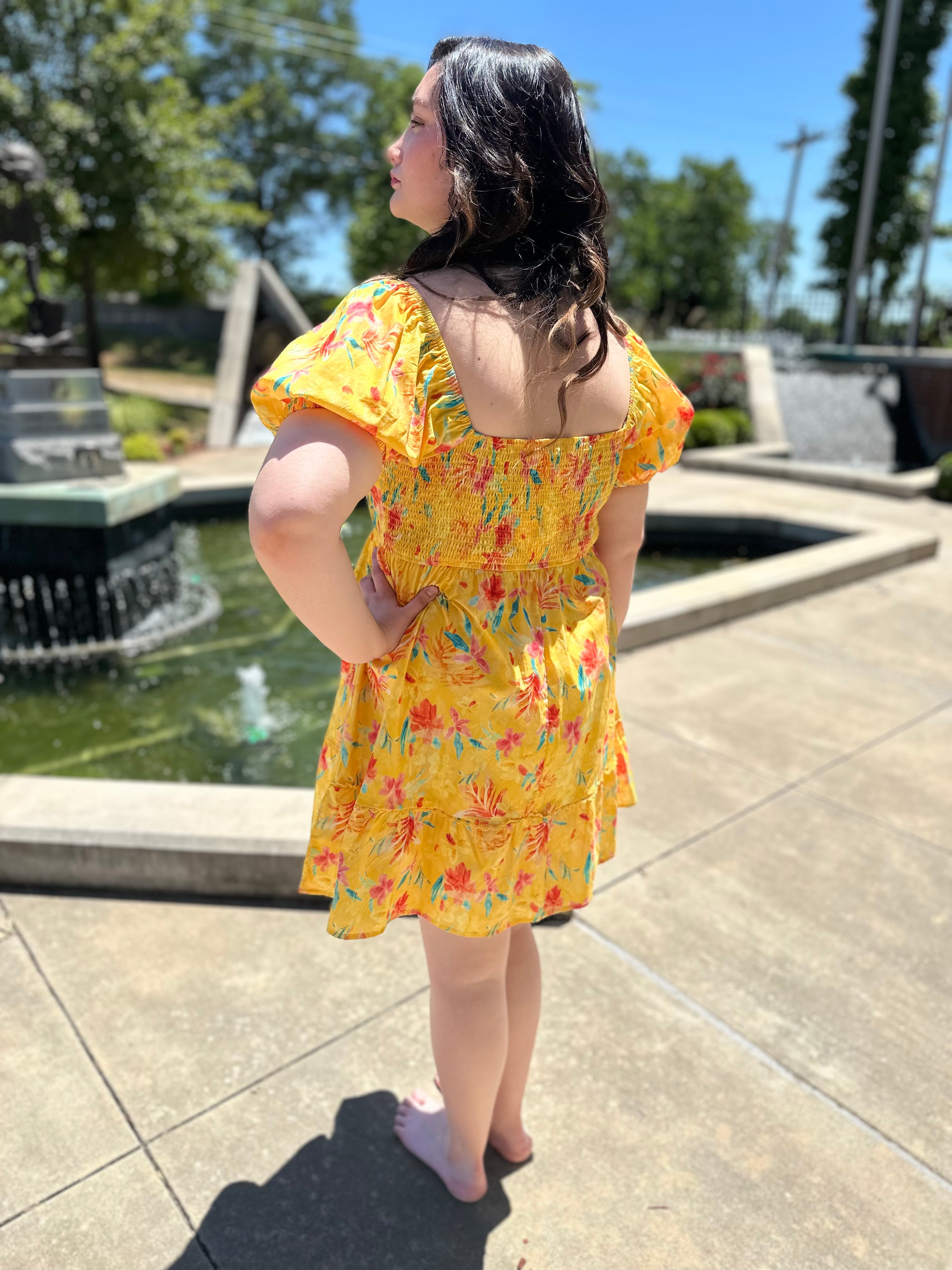April's Floral Mini Dress
