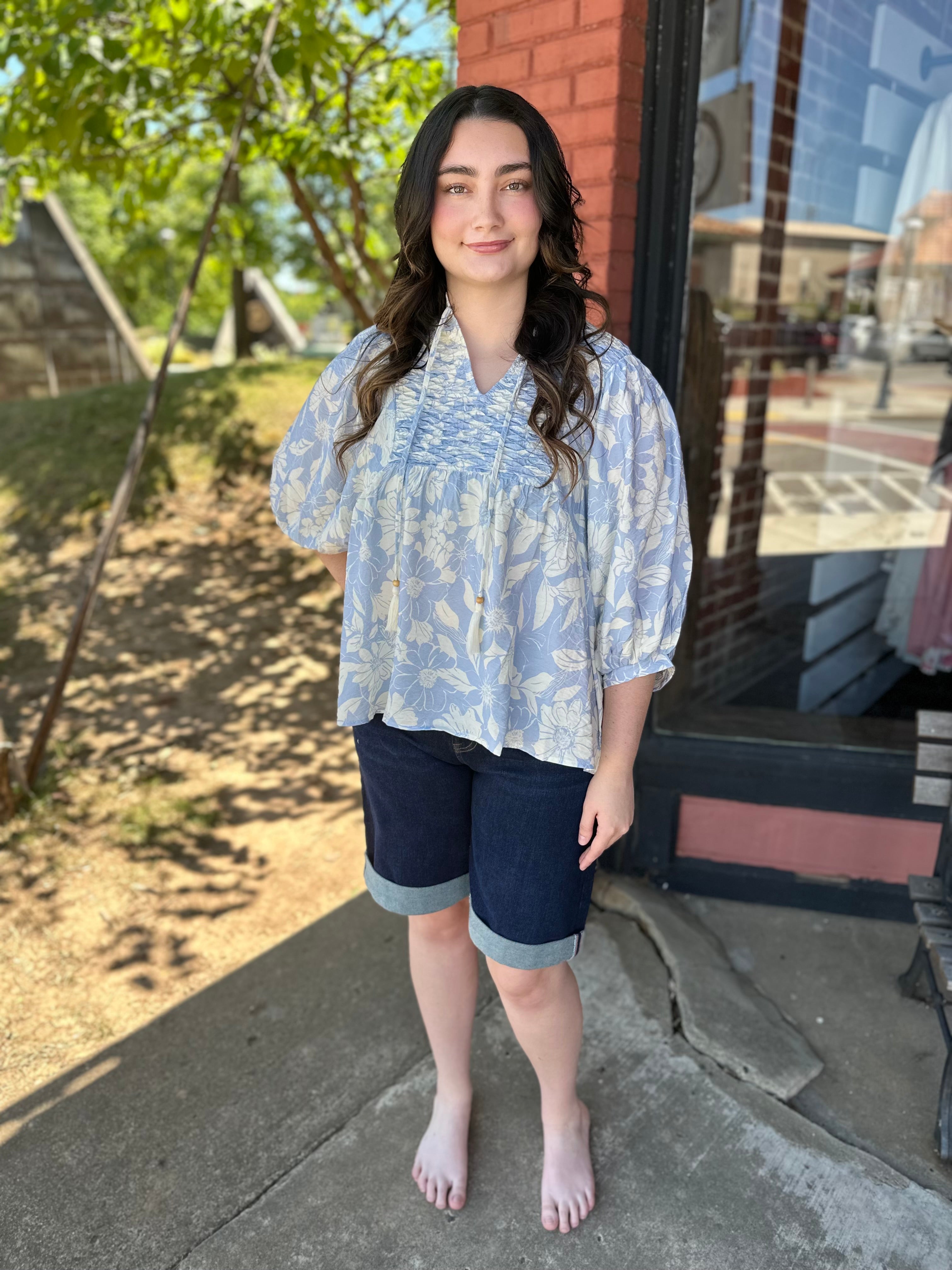 Linda's Floral Blouse
