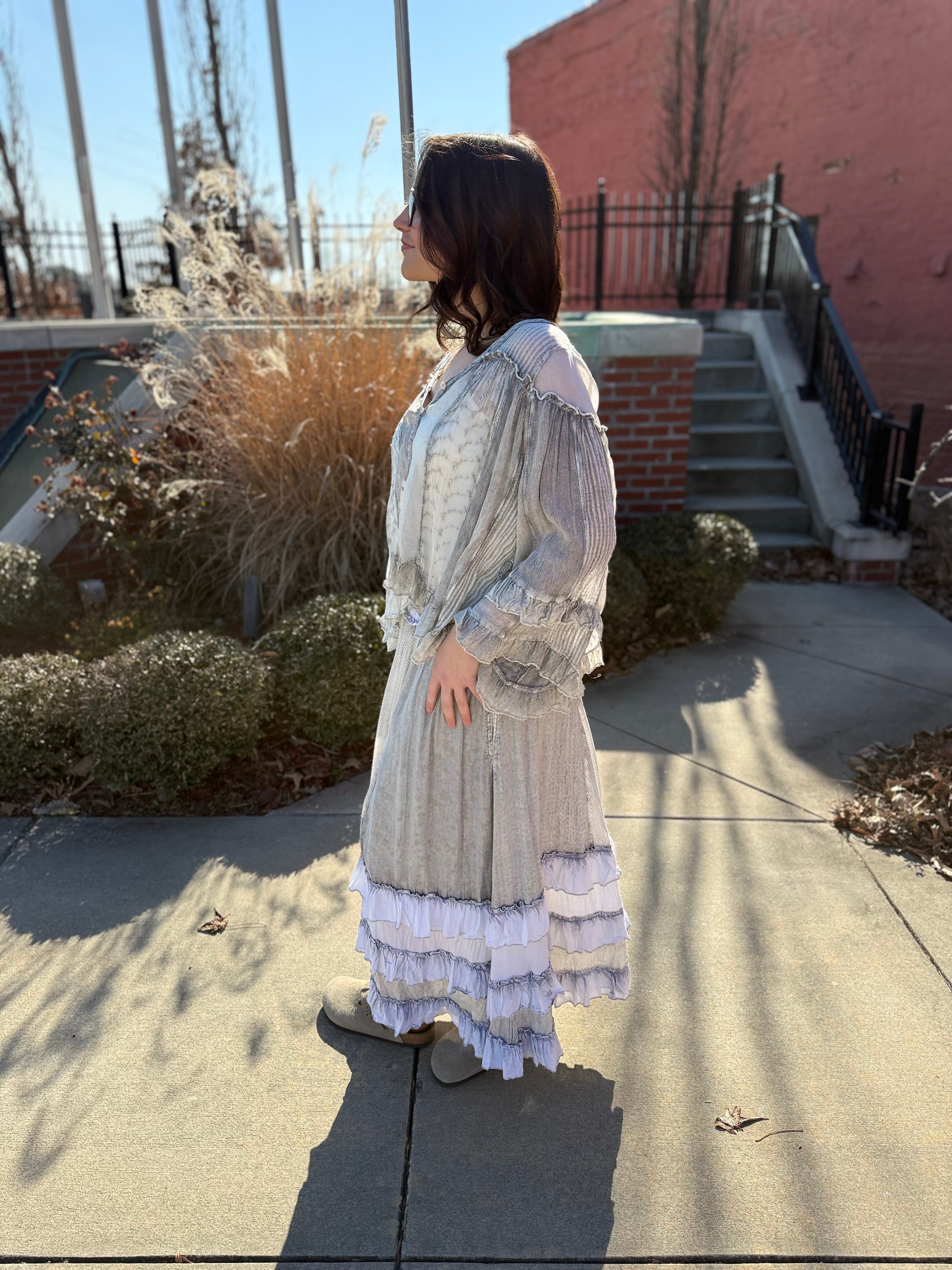 The Reverie Sheer Ruffled Blouse