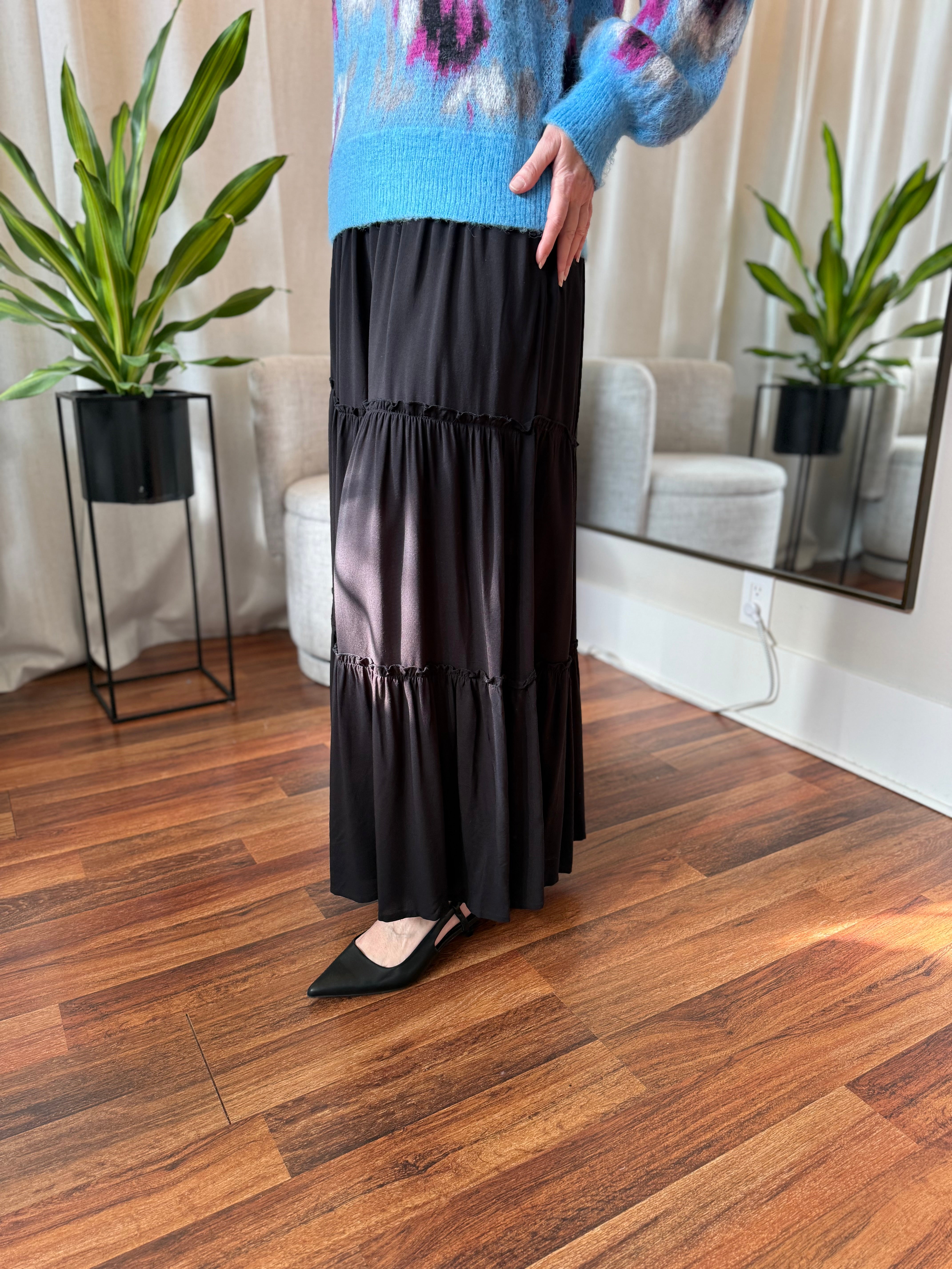 Autumn Skies Tiered Palazzo Pants
