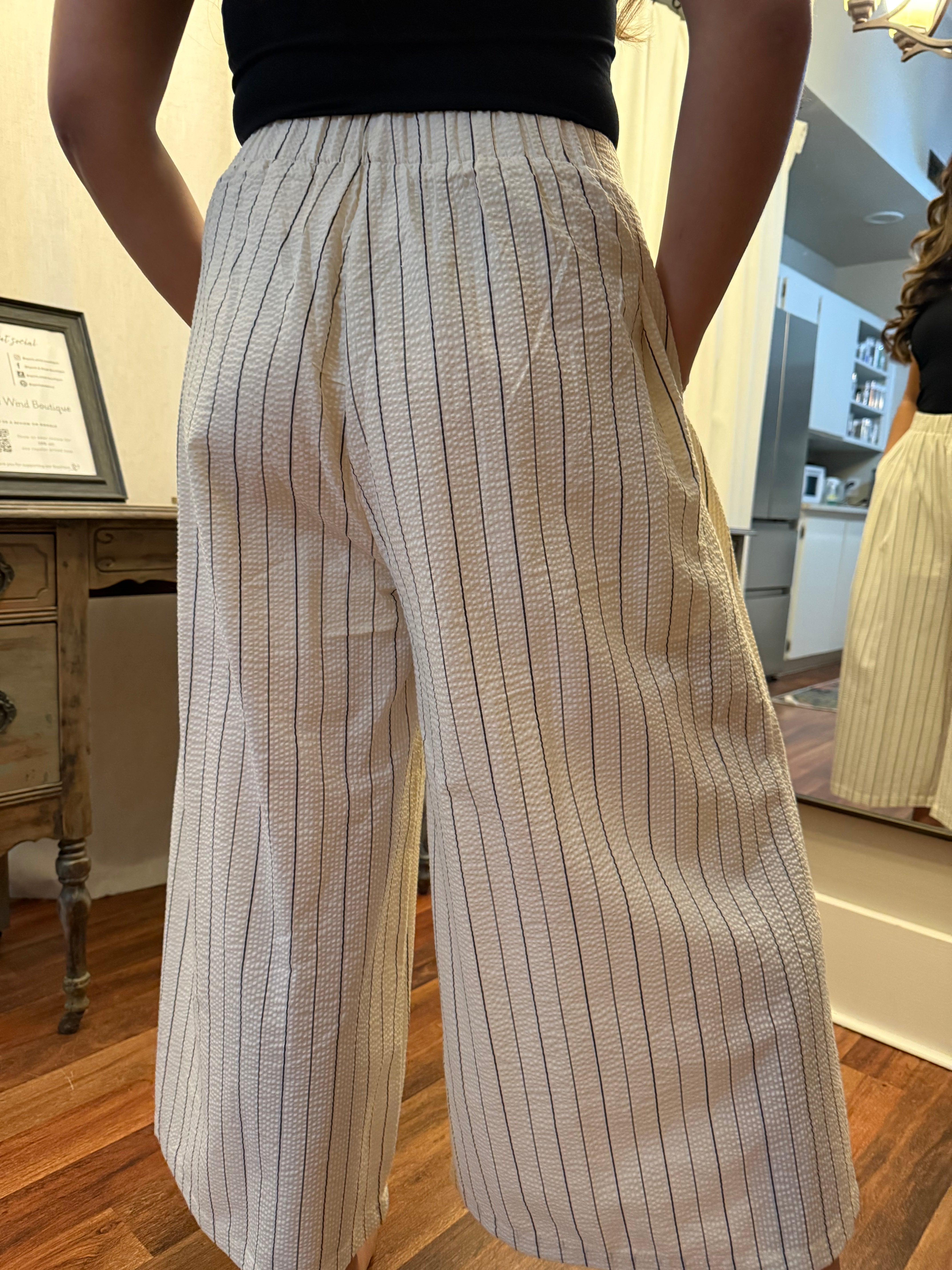 Sydney Striped Crop Pants