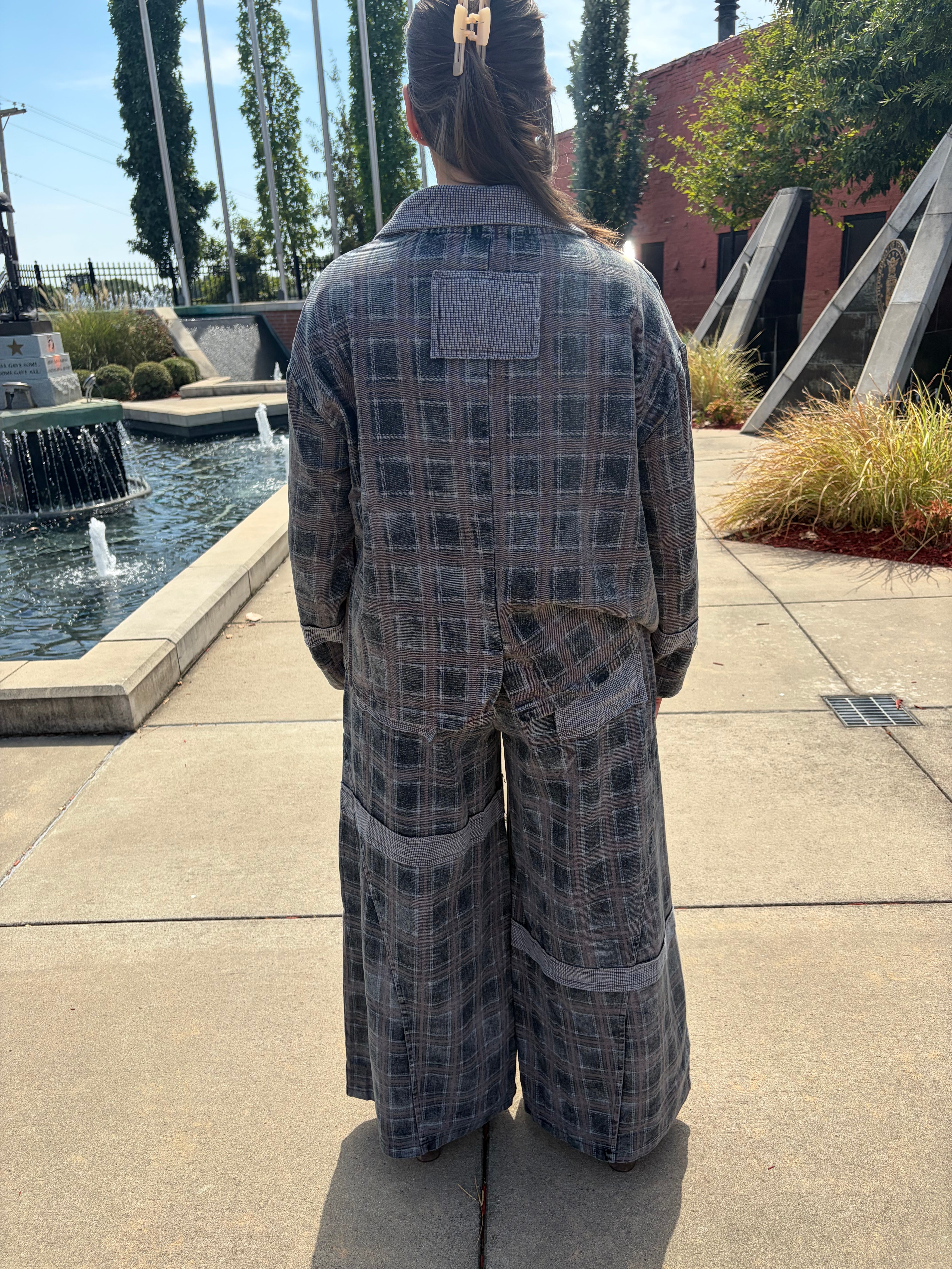 The Celestine Pant — Black Plaid