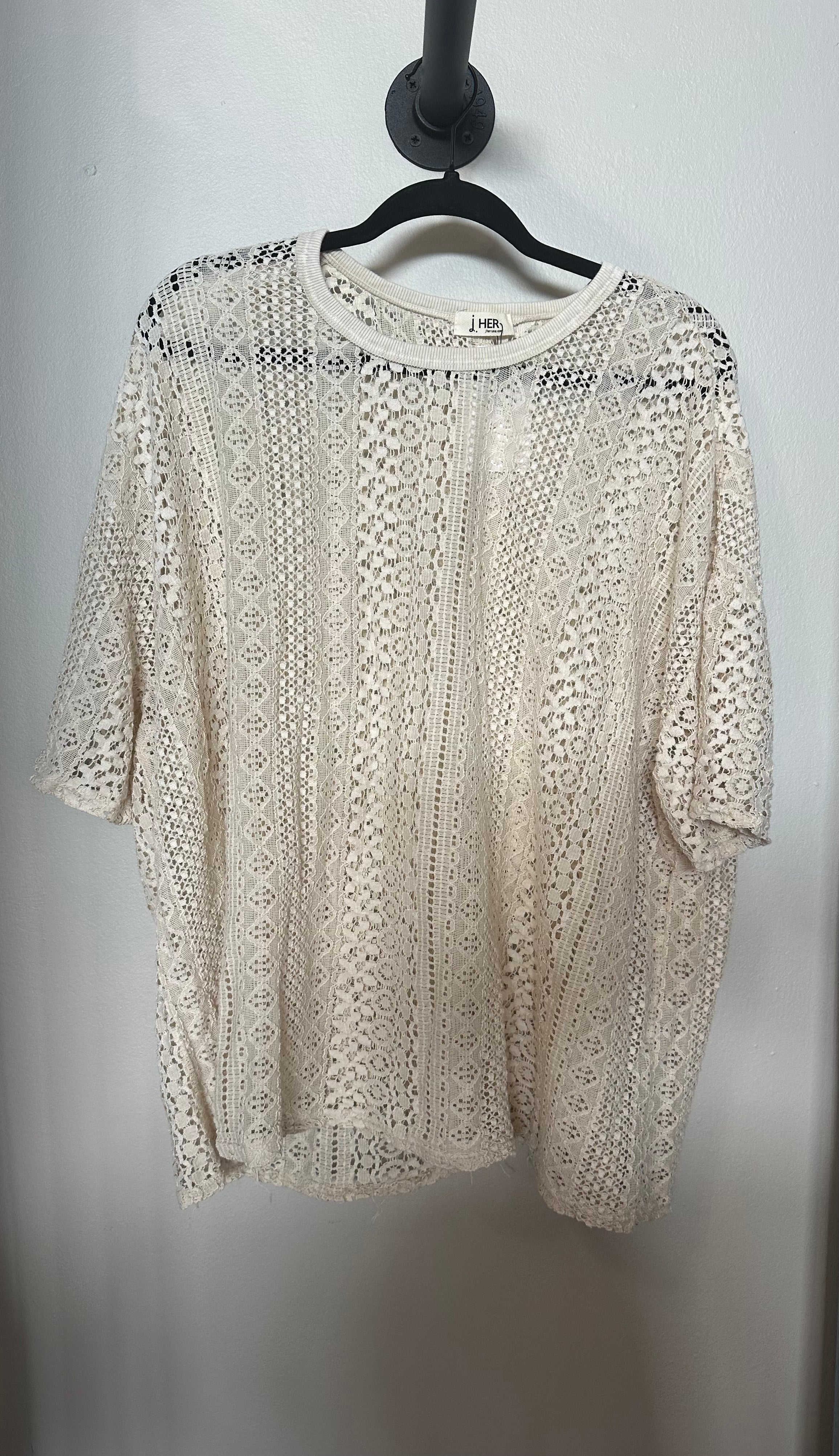 Boho Breeze Cream Lace Top (Regular $48)
