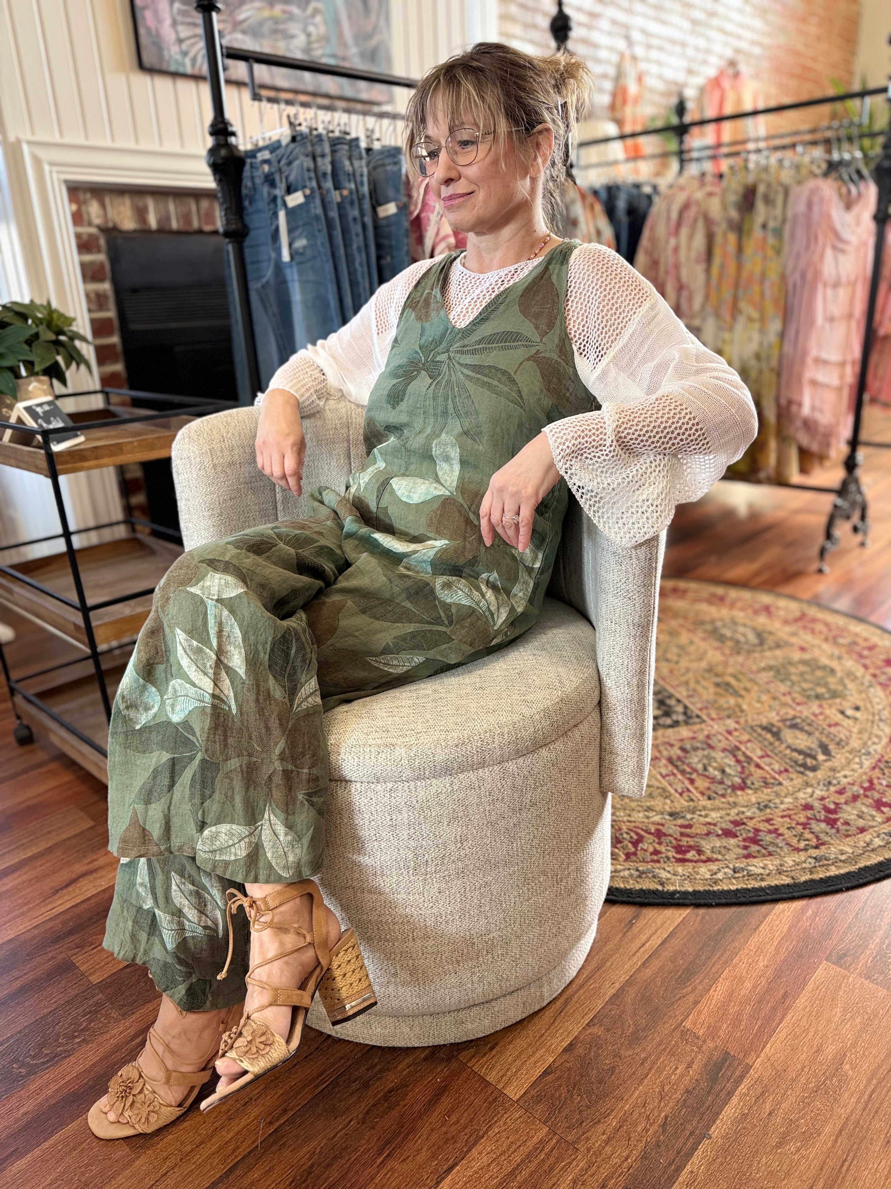 The Tuscany Linen Romper