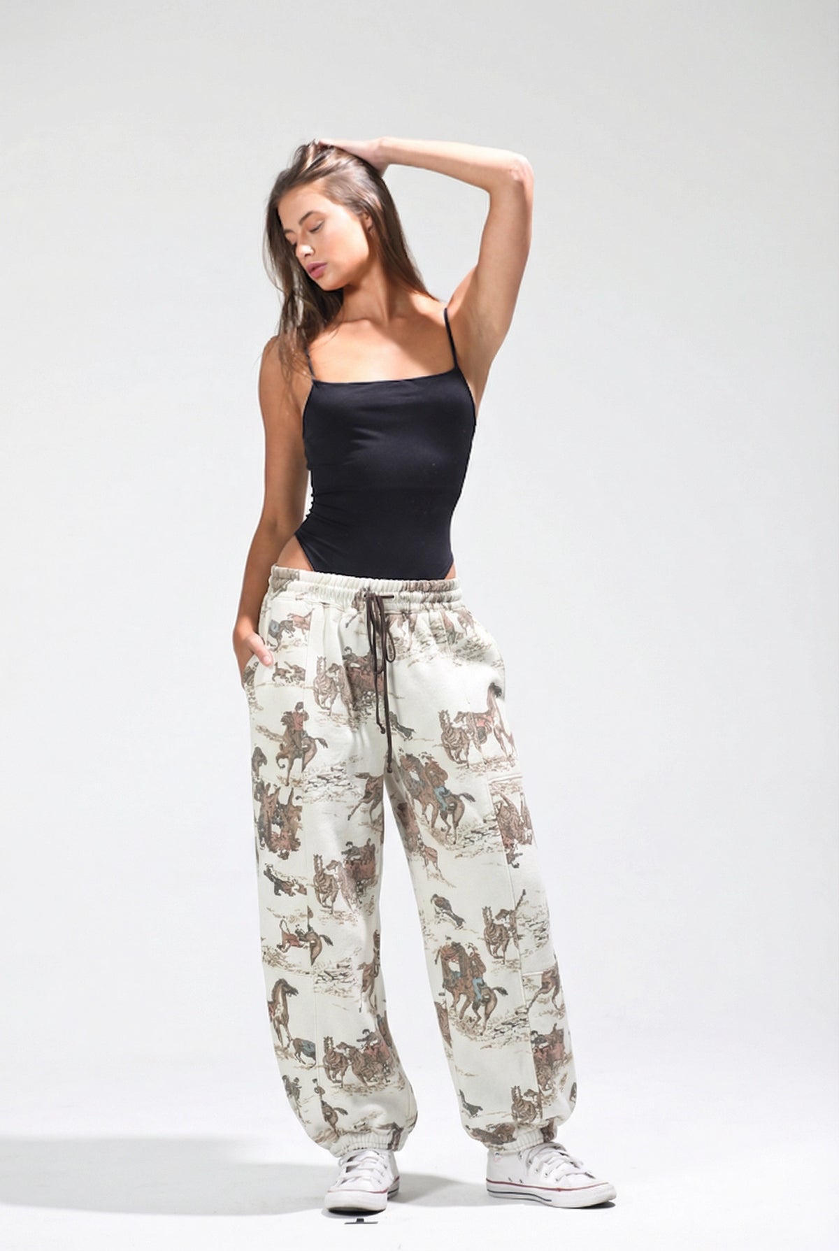Horse Print Sweat Pants