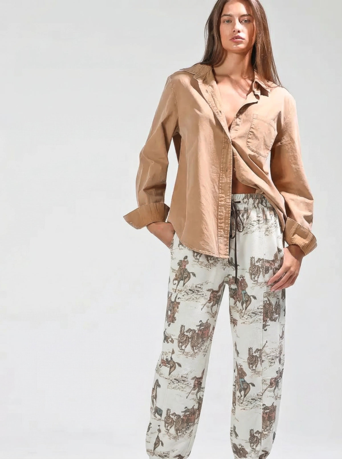 Horse Print Sweat Pants