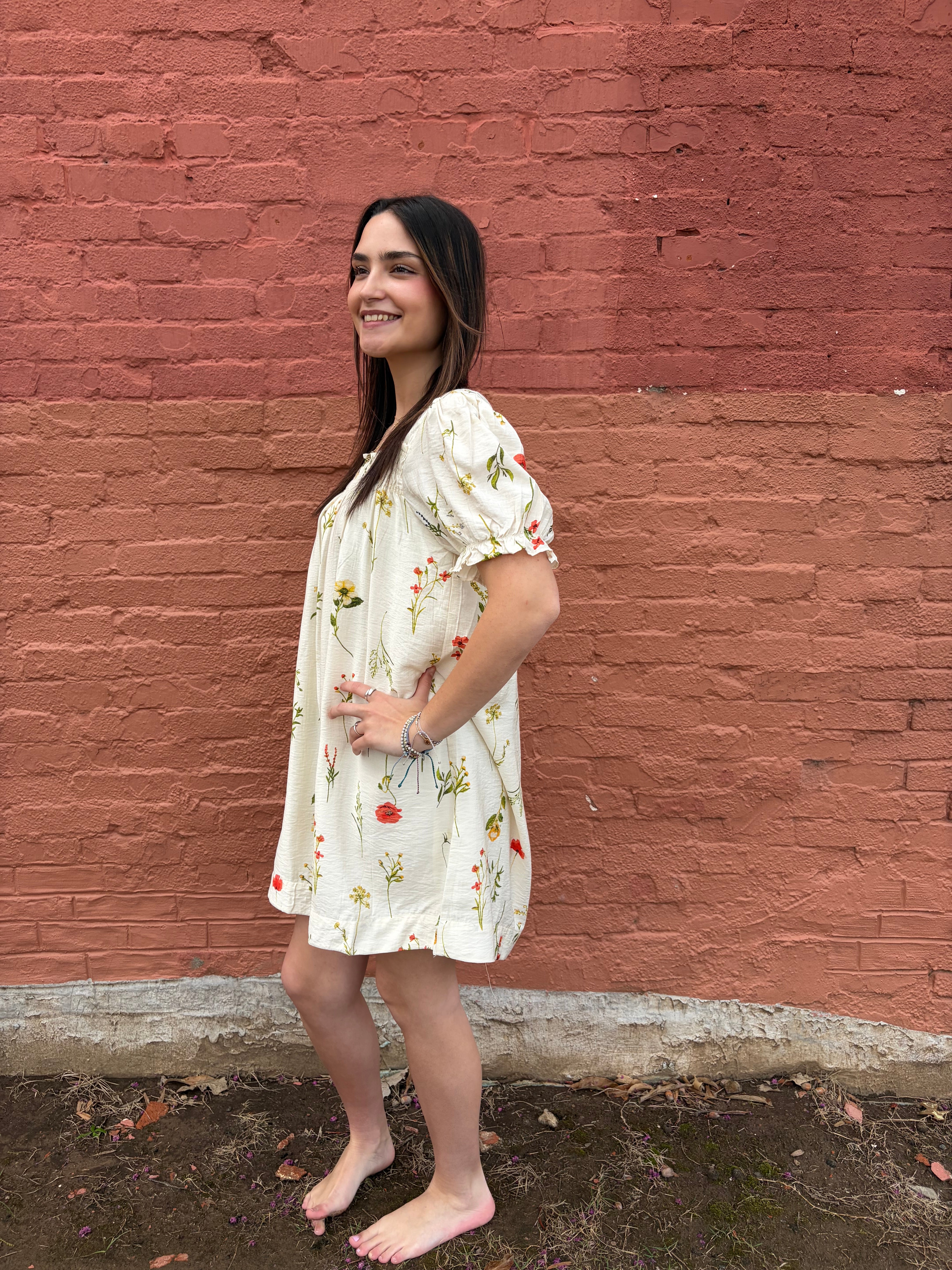 Side view of the Breezy Days mini dress