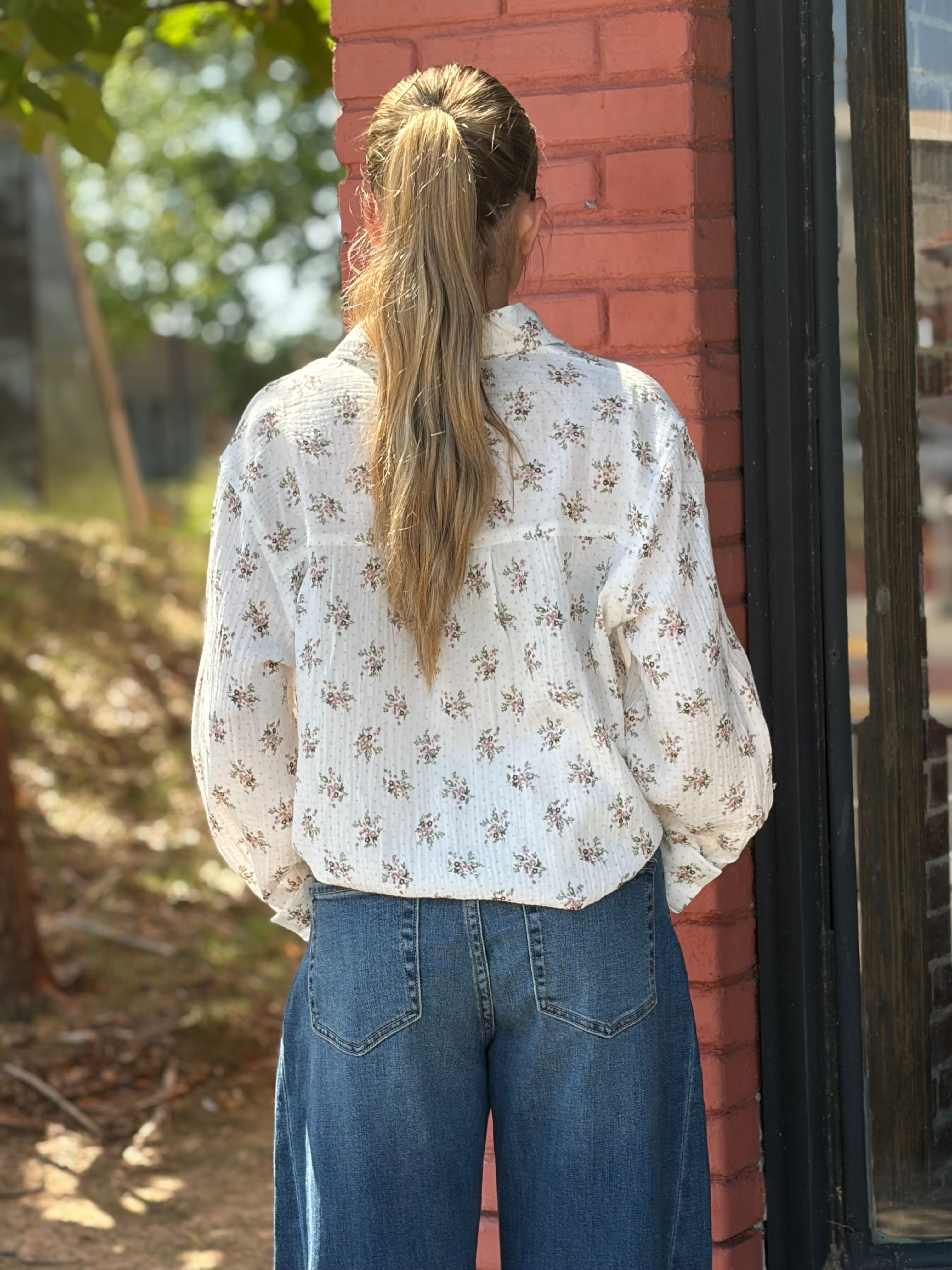 Back view, semi-sheer fabric and silhouette