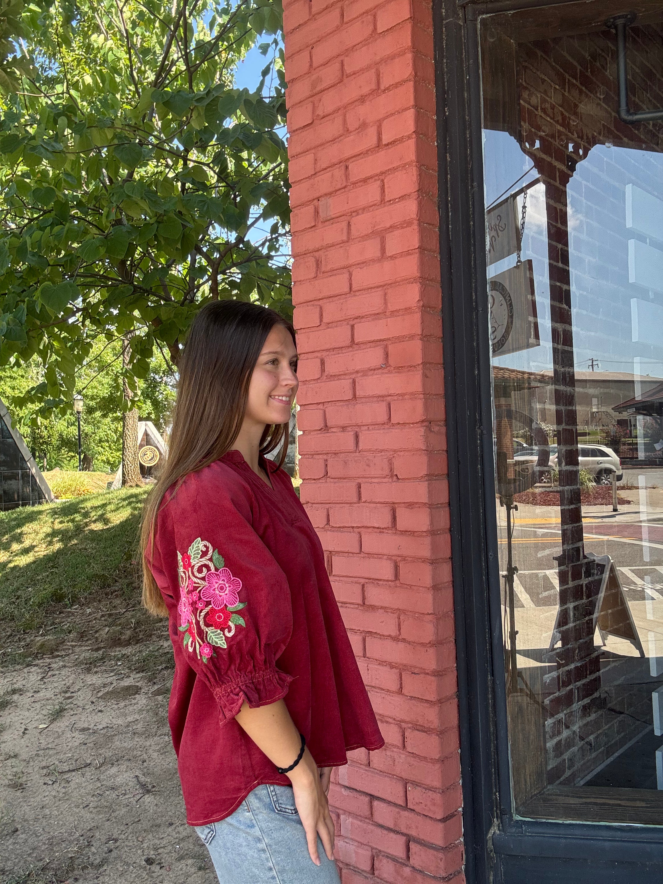 Harvest Bloom Corduroy Top