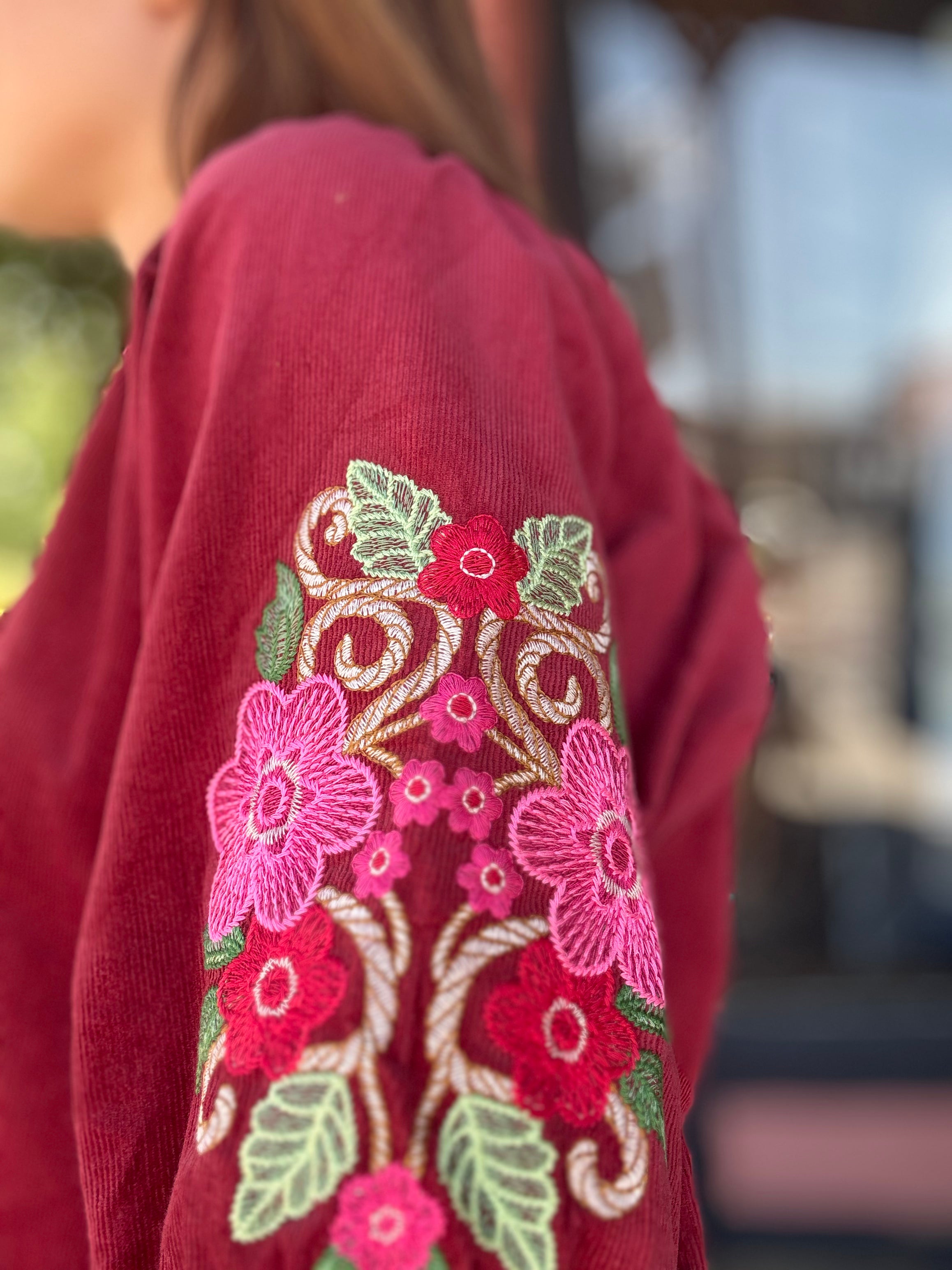 Harvest Bloom Corduroy Top