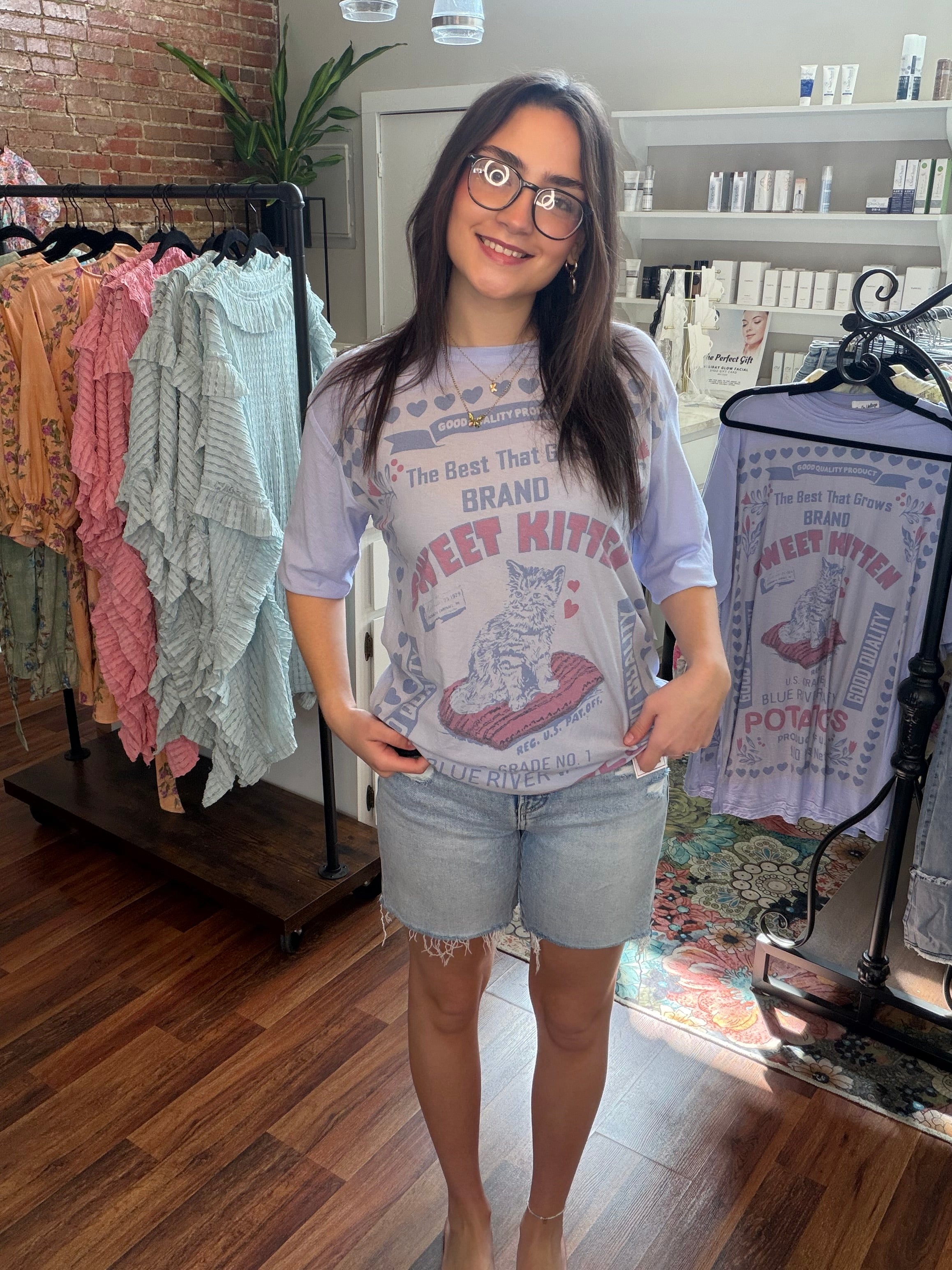 Sweet Kitten Oversized Tee