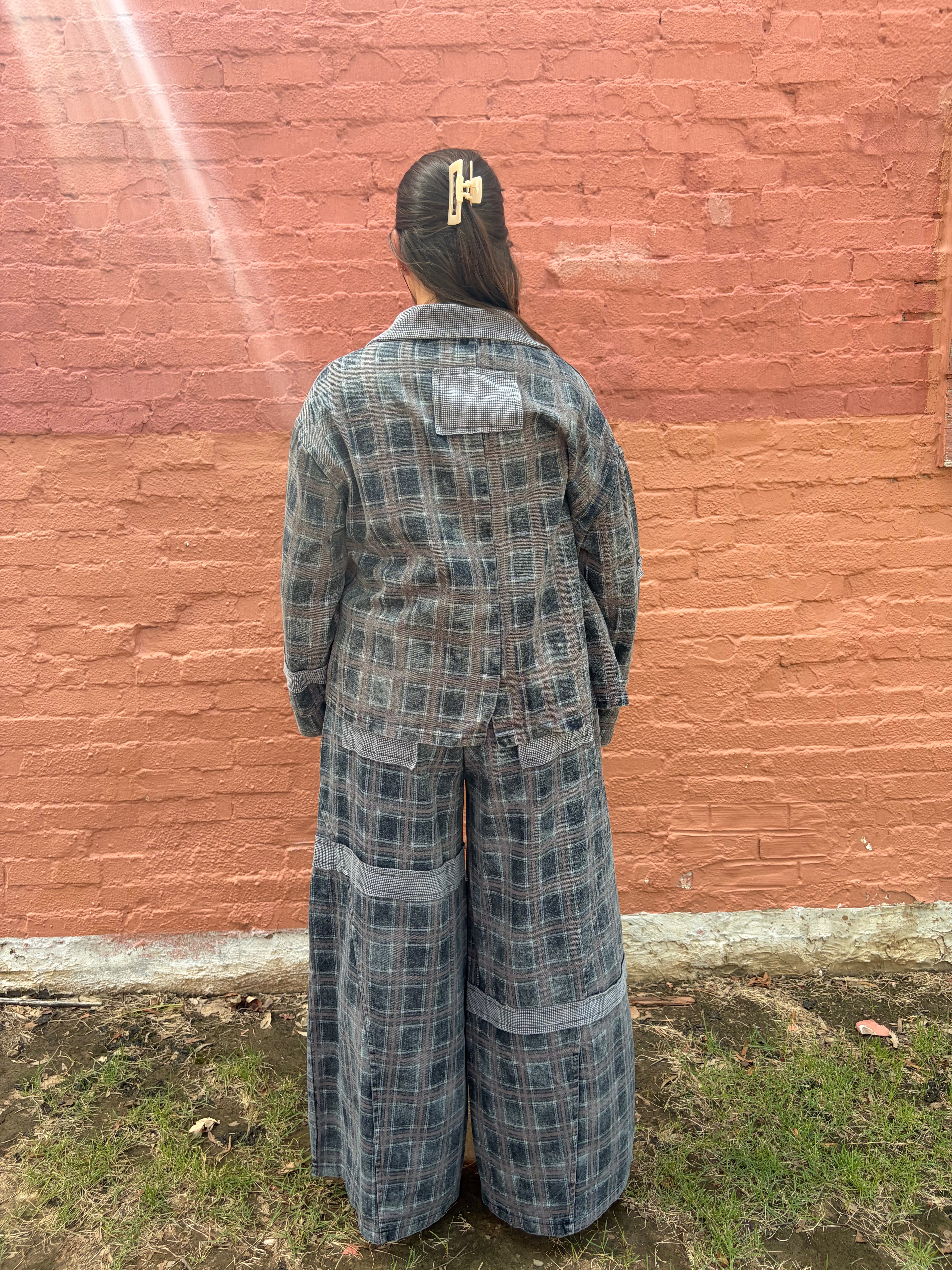 The Celestine Pant — Black Plaid