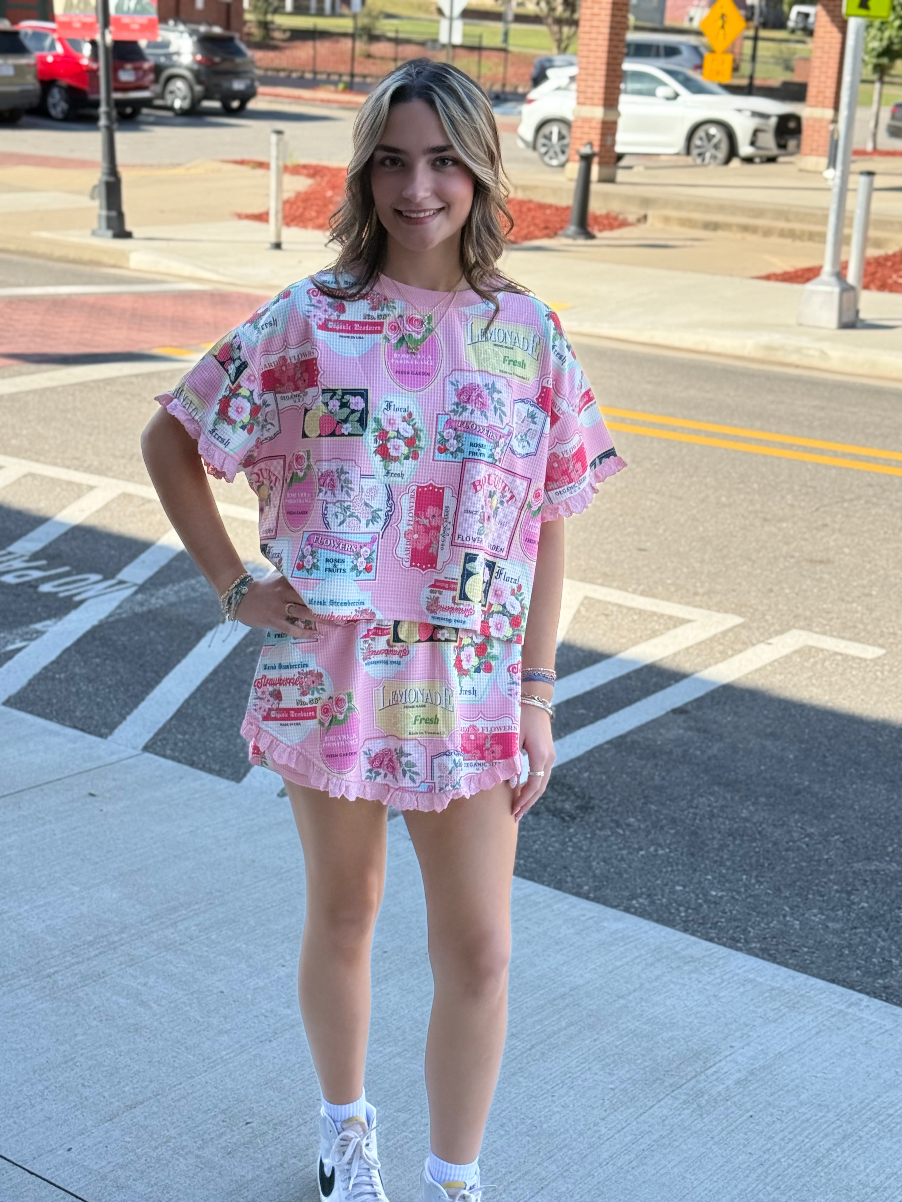 Vintage Label Love Short Set