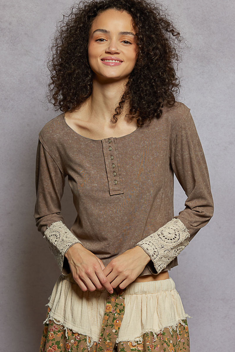 Jasmine Knit Button Top