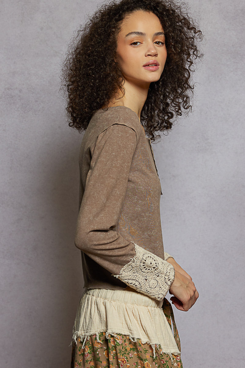 Jasmine Knit Button Top