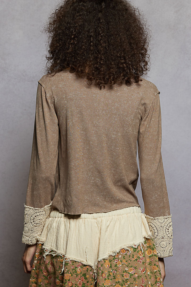Jasmine Knit Button Top