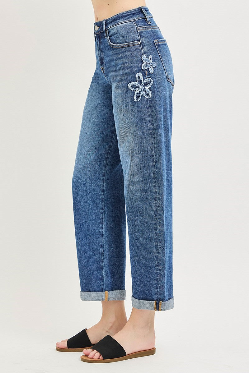 The Flora Cropped Barrel Jean PLUS