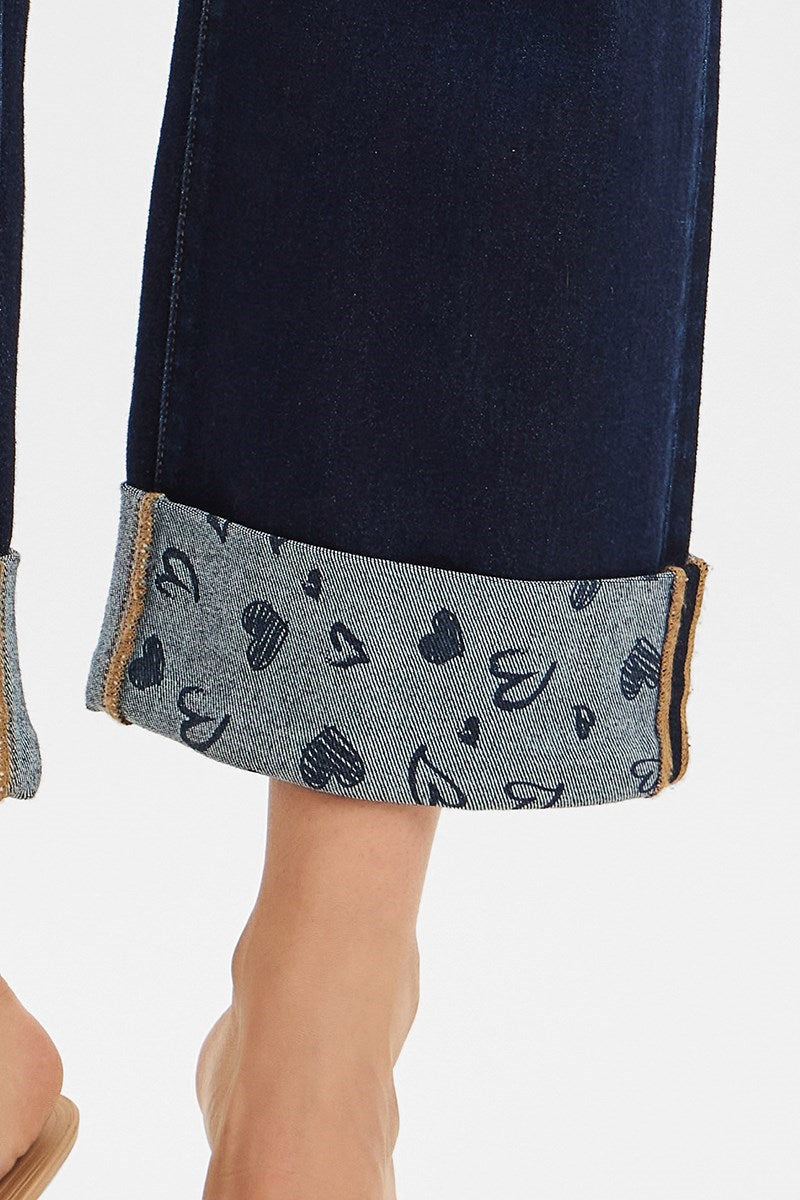 Willa Slouchy Printed Cuff Jean PLUS