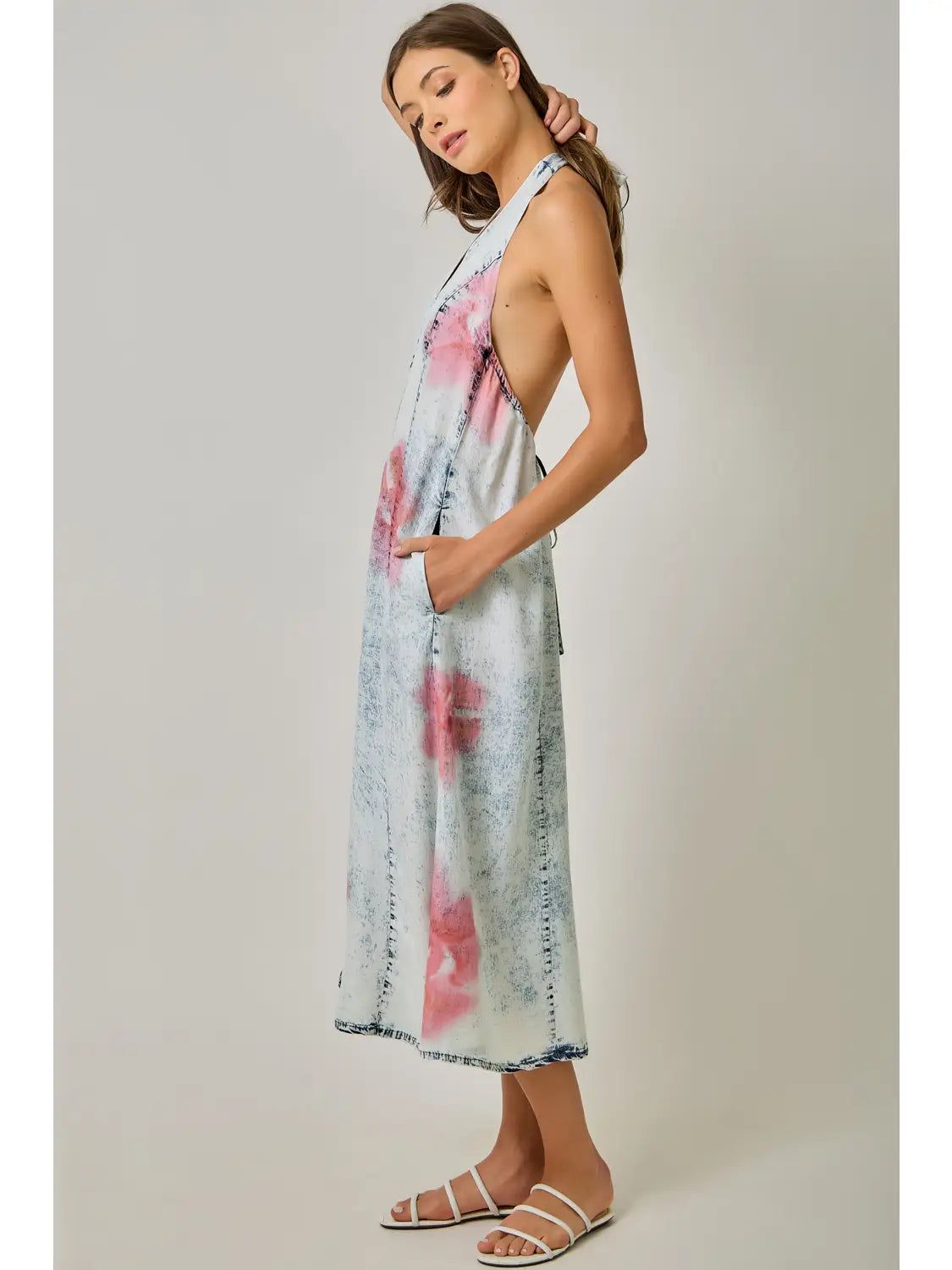 Pink Painted Sky Culotte Jumpsuit