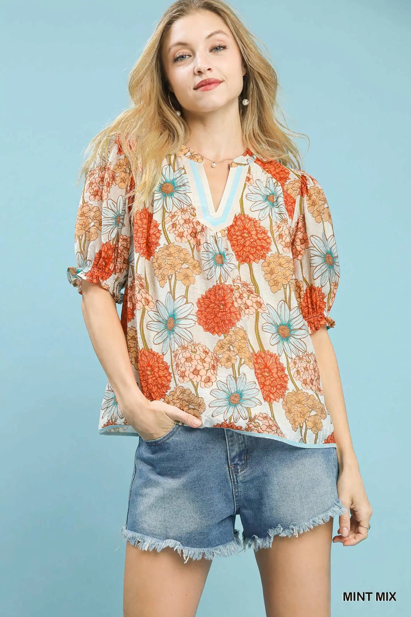 Blossom & Breeze Floral Top Plus