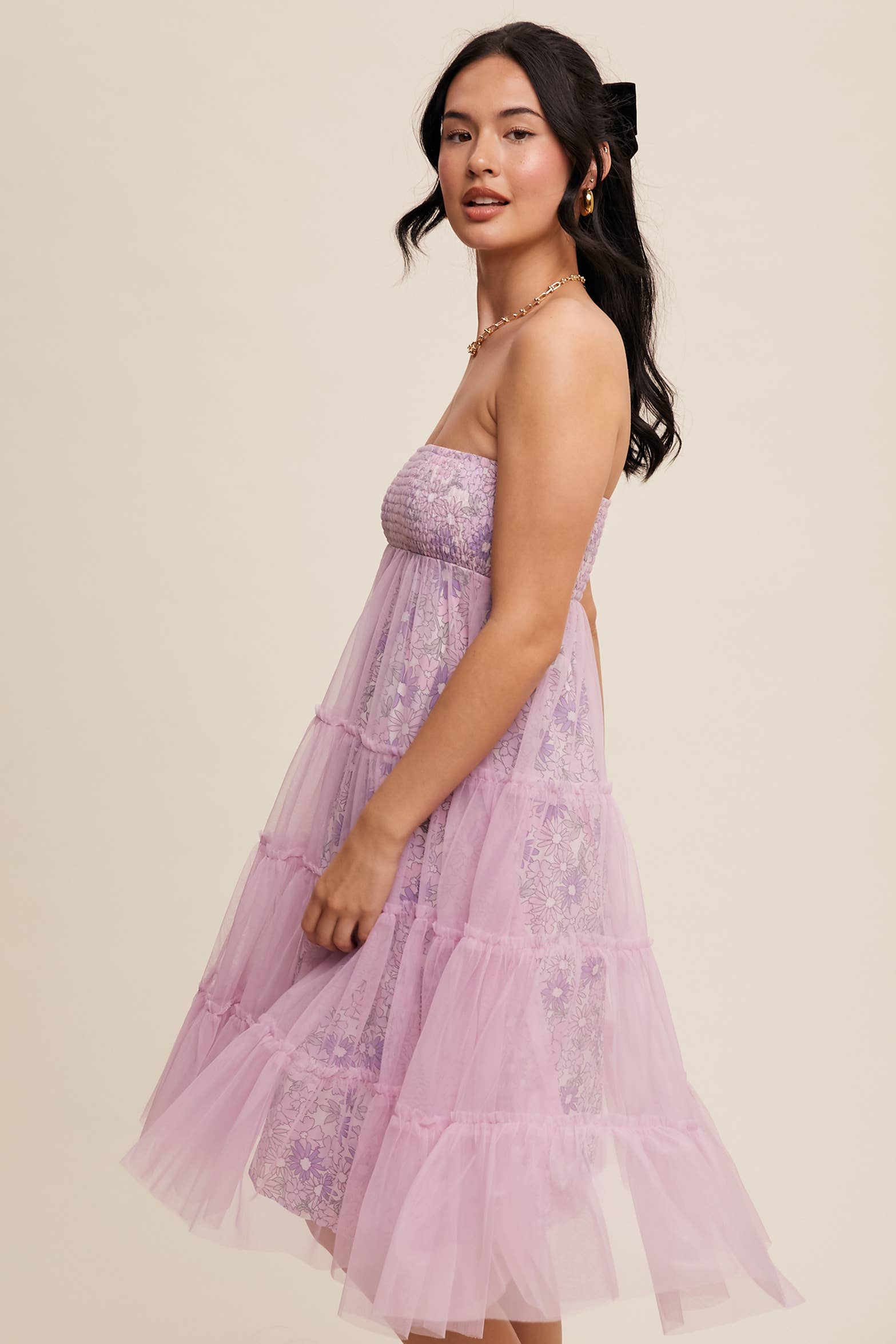 Lavender Blooms Convertible Tulle Skirt & Dress