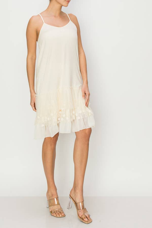 Beige Lace Dress Extender