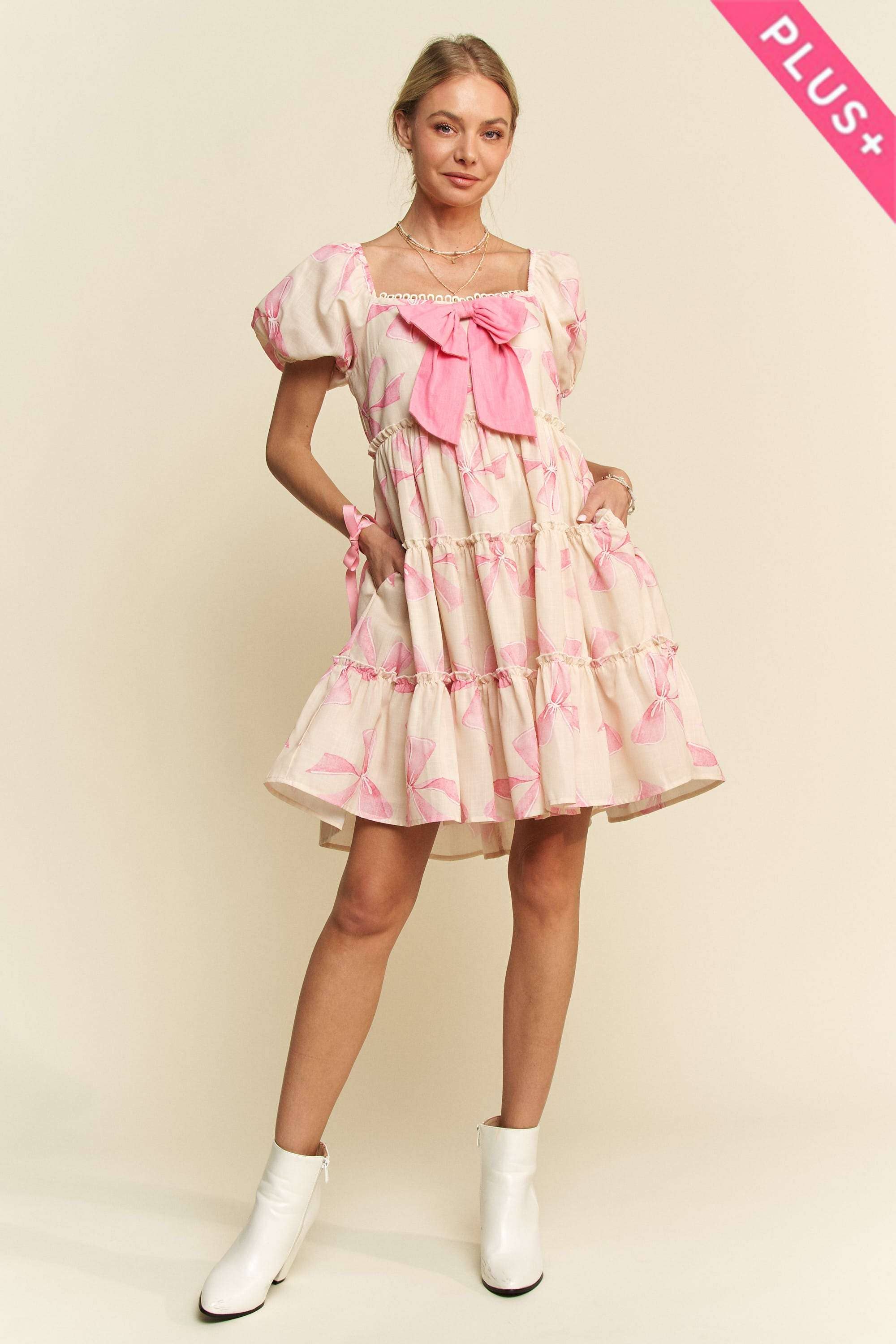 š Sweetheart Bows Babydoll Dress