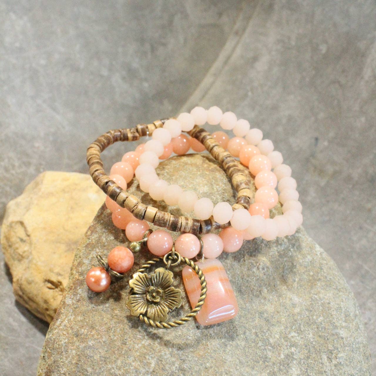 Fresh Spray Of Blush Bracelet Set