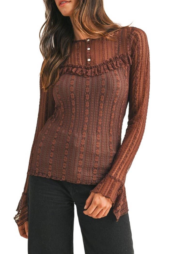 Willow Ruffle Knit Top