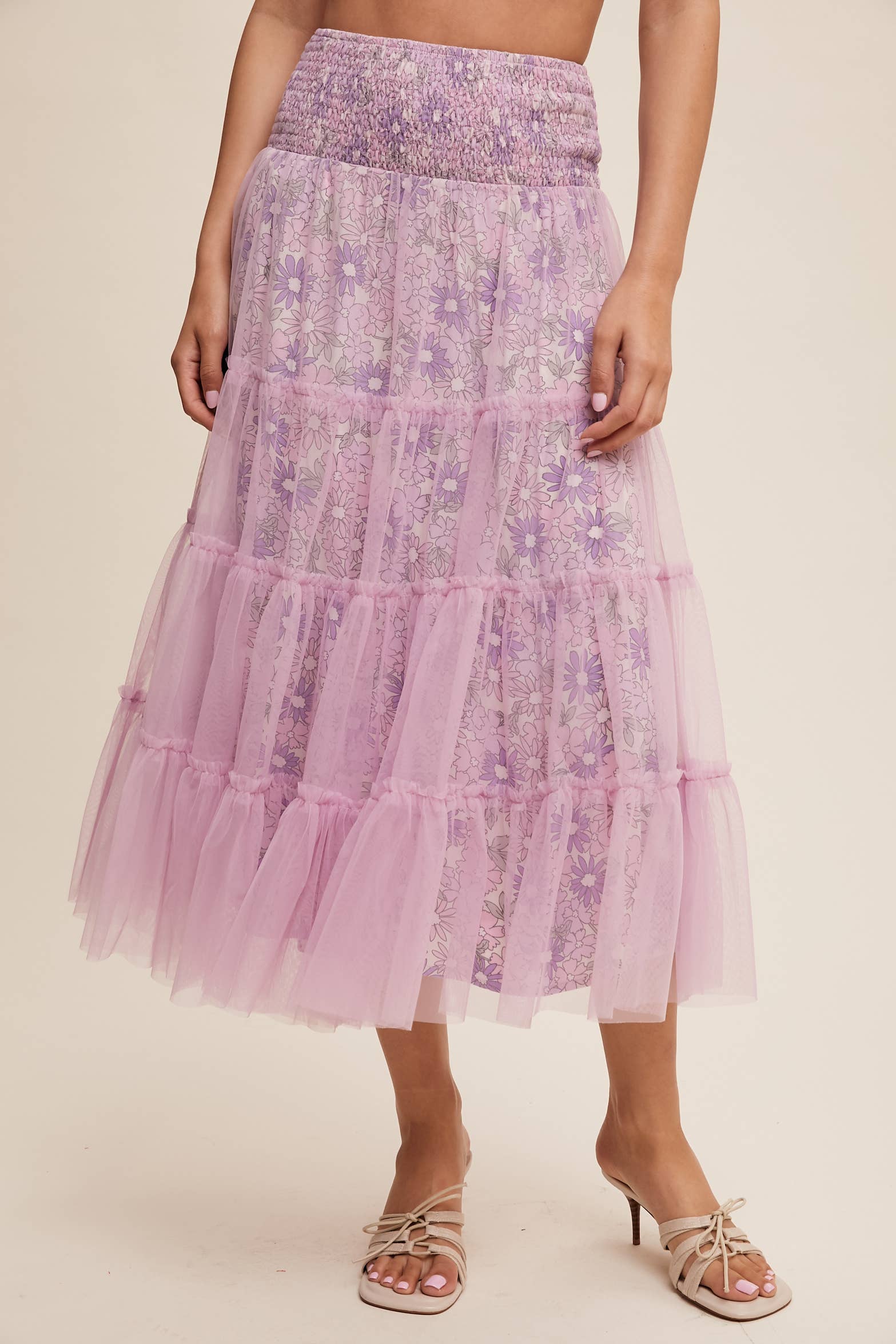 Lavender Blooms Convertible Tulle Skirt & Dress