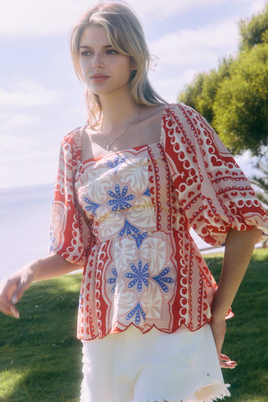 Freedom Peplum Top