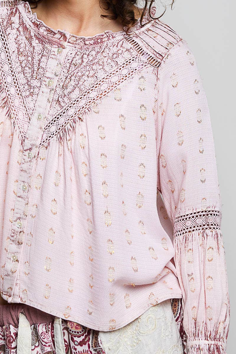 Grace Lace Ruffle Blouse