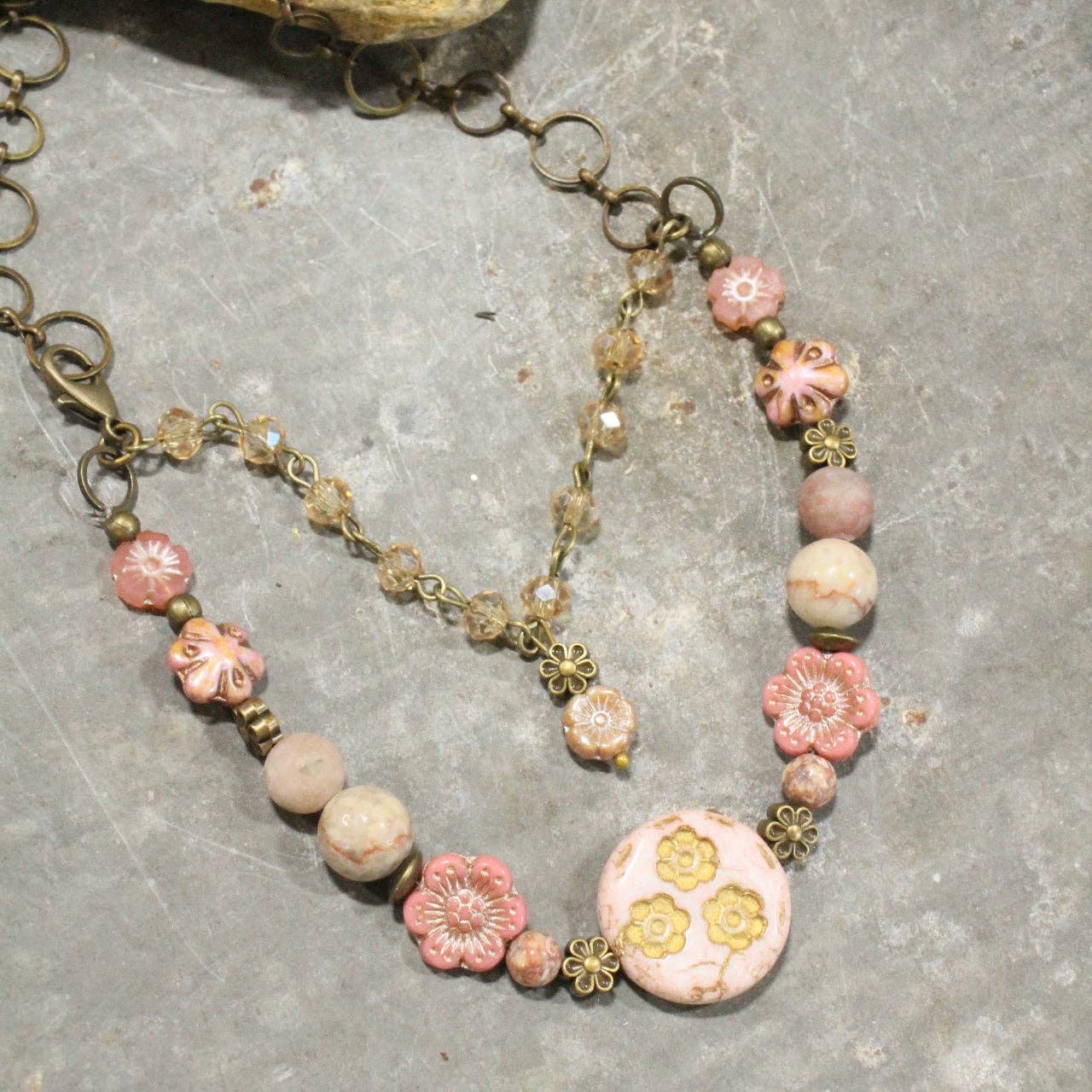 CZECH Me Out Elite Blushing Pink Layered Necklace