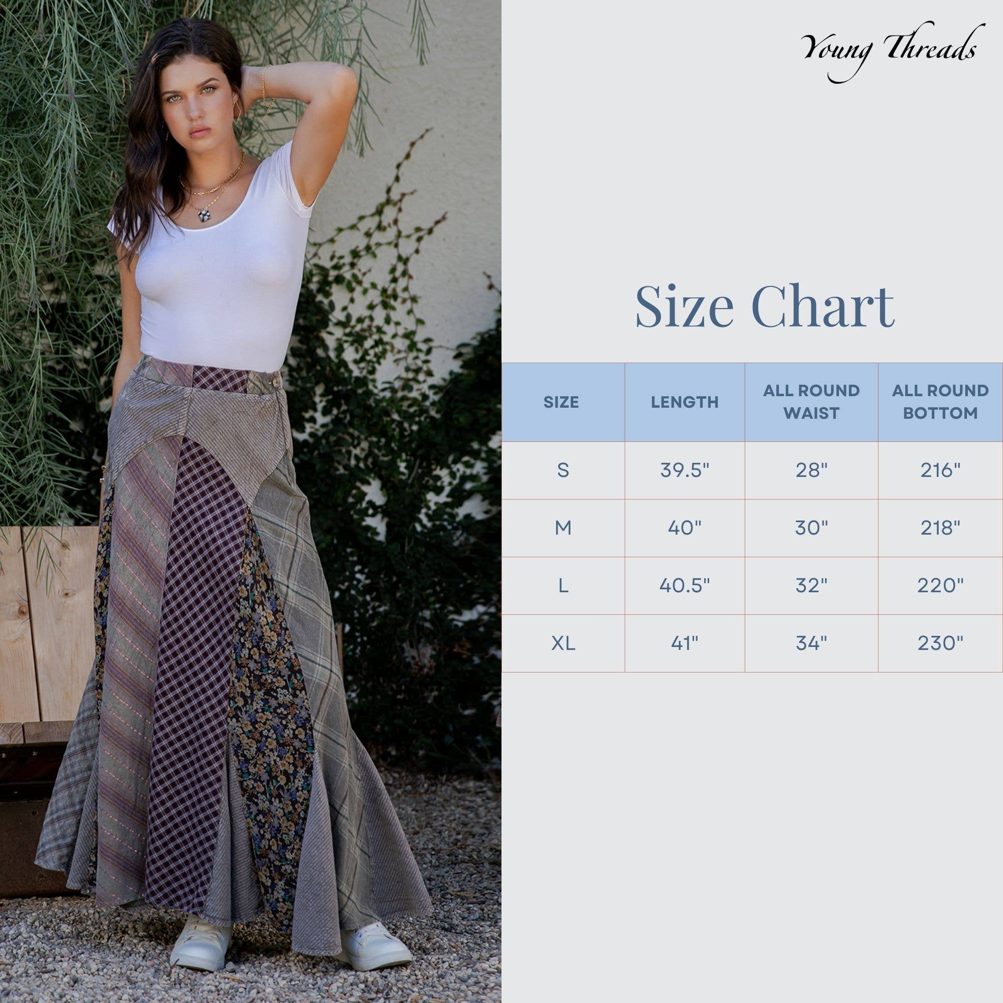 Harmony Bloom Patchwork Maxi Skirt