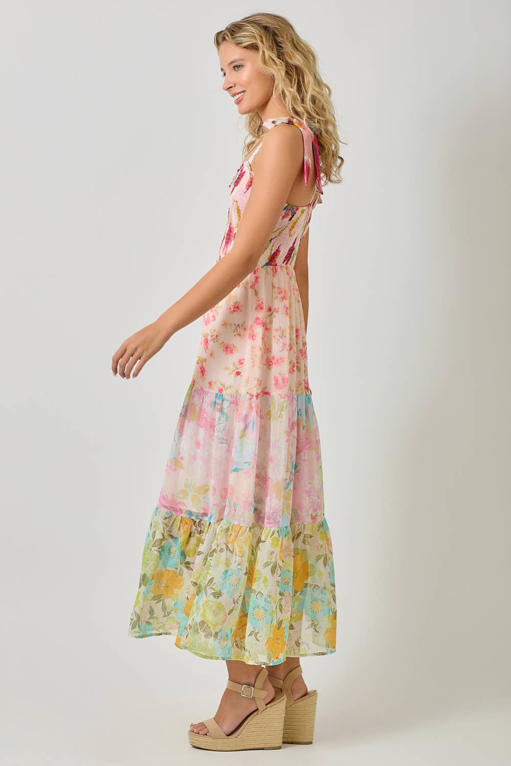 The Garden Dreams Tiered Maxi Dress - styled view emphasizing romantic, garden-inspired elegance
