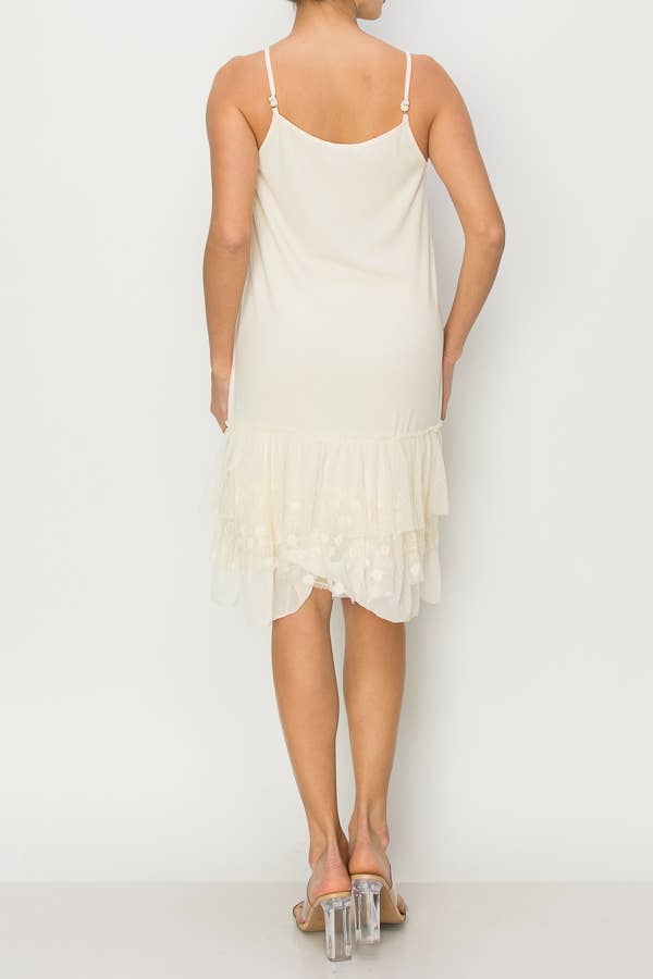 Beige Lace Dress Extender