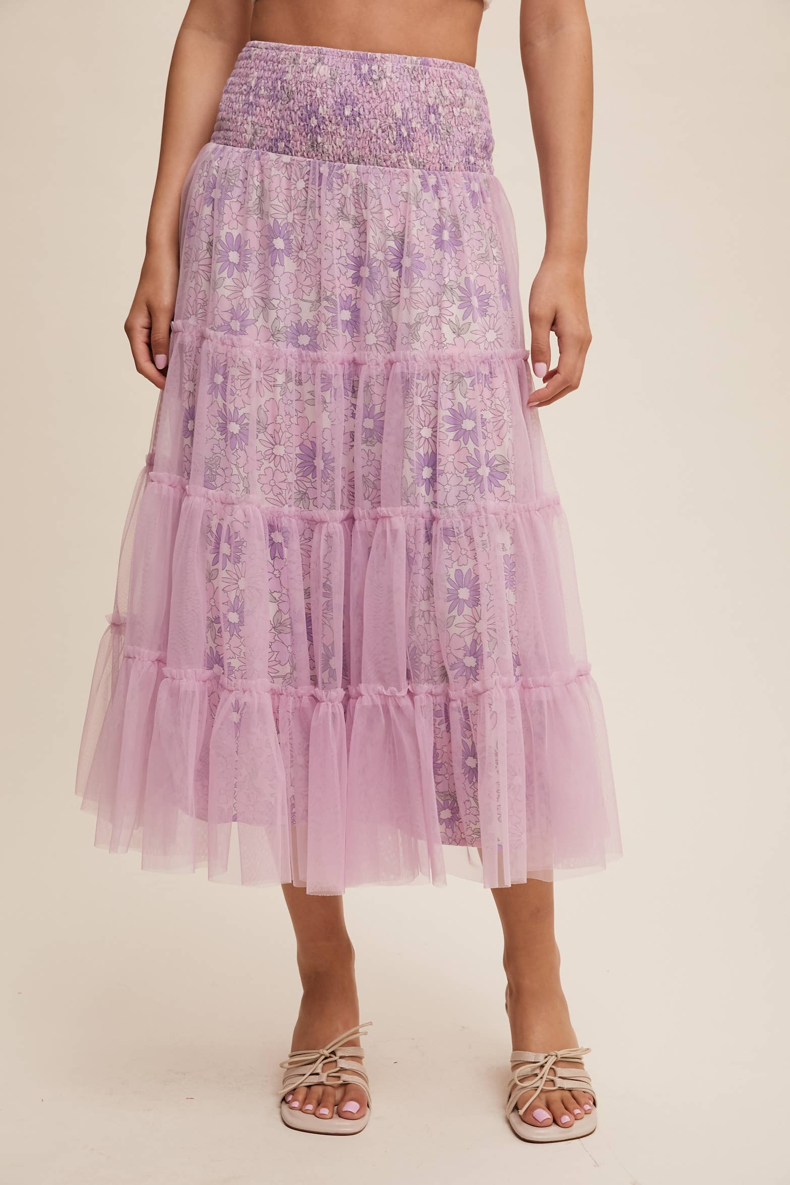 Lavender Blooms Convertible Tulle Skirt & Dress