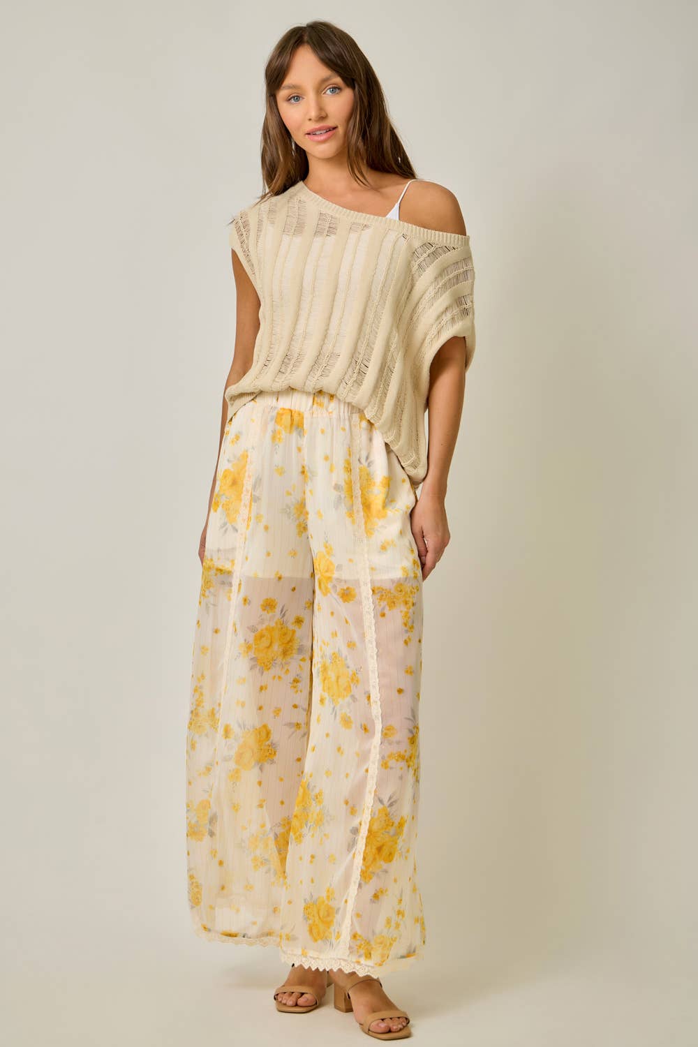 The Golden Rose Lace Palazzo Pants