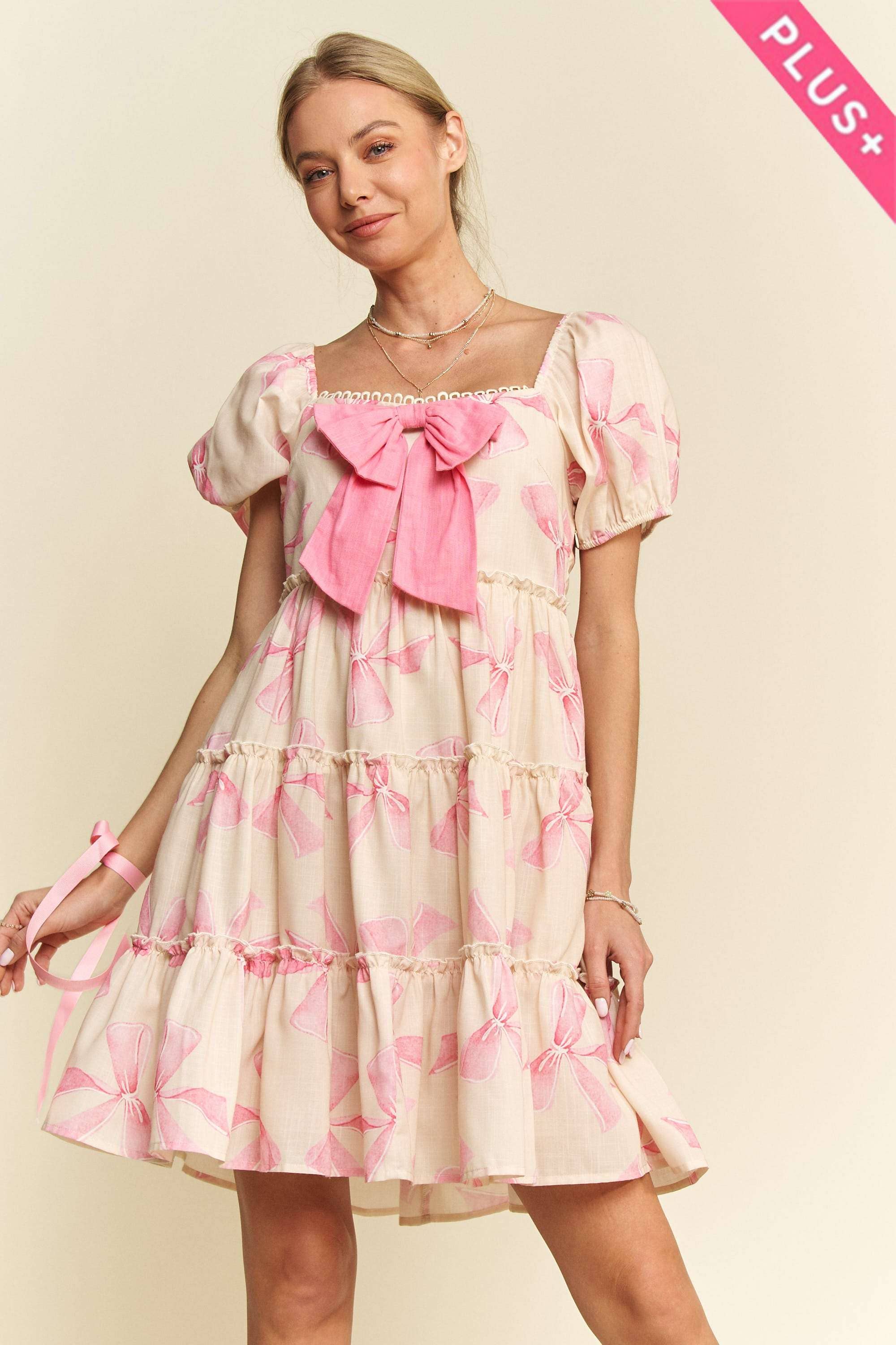 š Sweetheart Bows Babydoll Dress