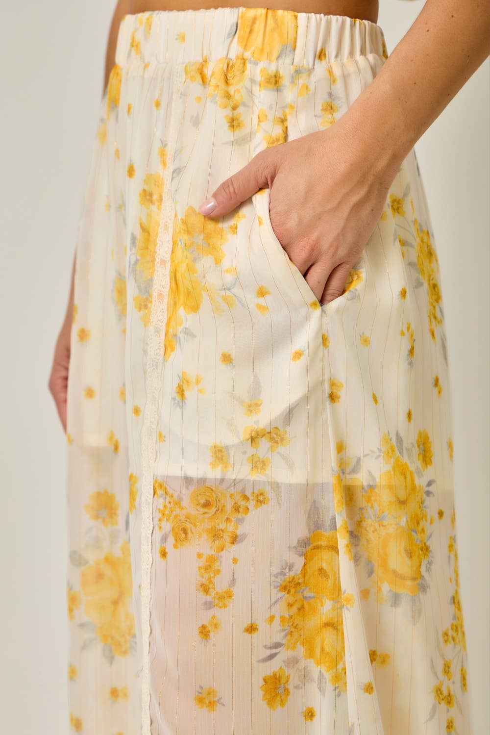 The Golden Rose Lace Palazzo Pants