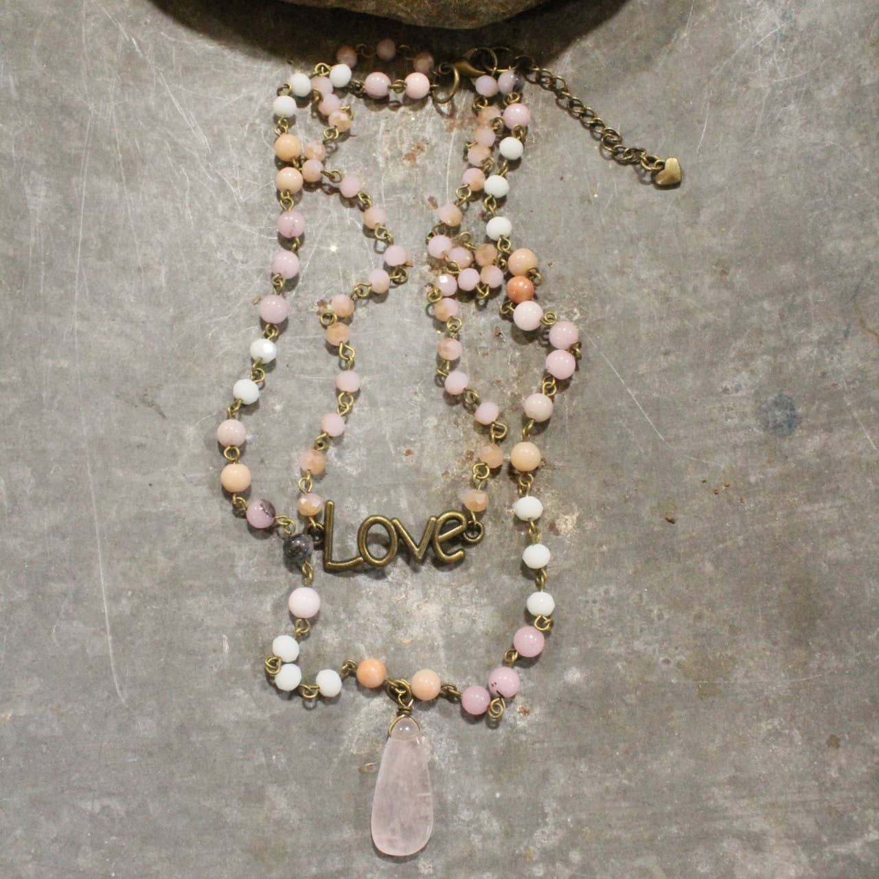 Bohemian Blush Stone Necklace