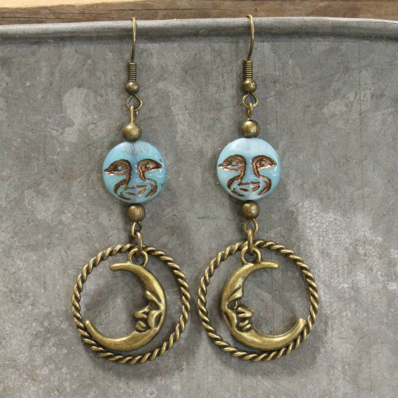 Over The Moon In Love With You Dangle Drop Earrings
