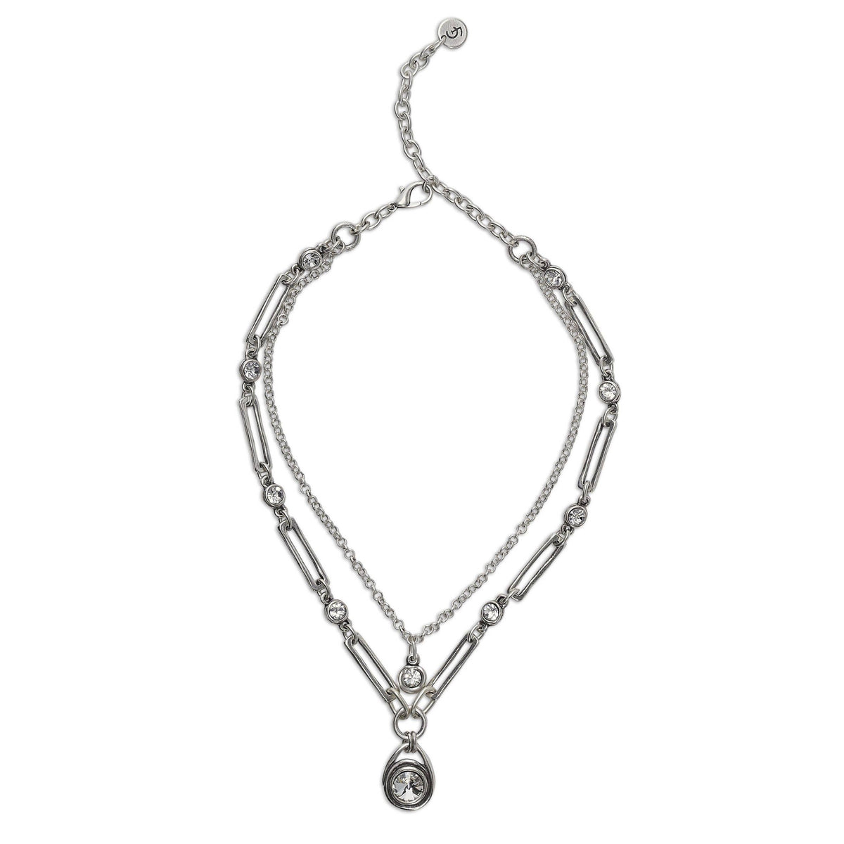 Crystal Duet Layered Necklace