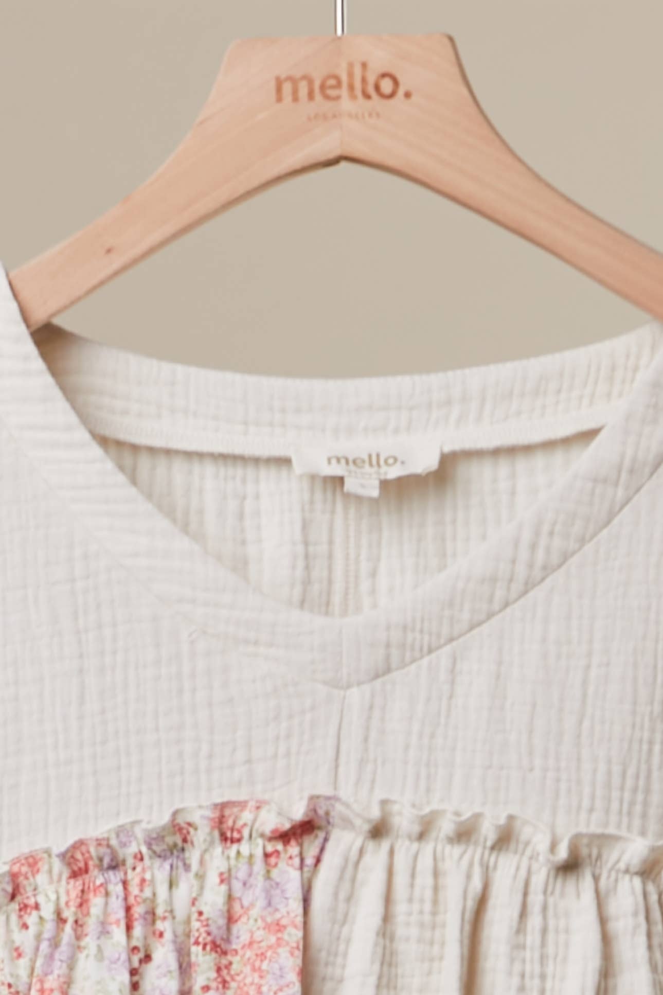 Allie Patchwork Ruffle Top