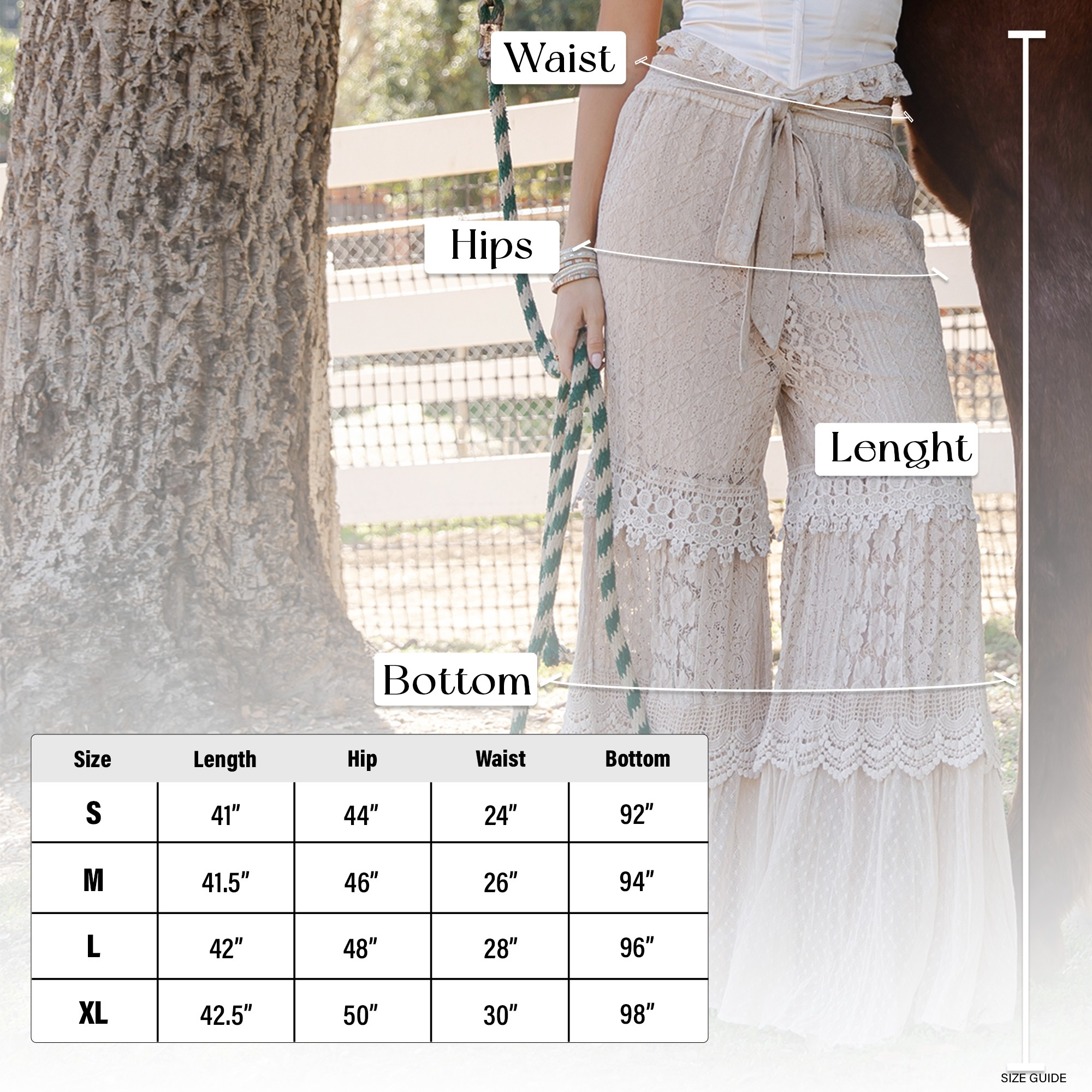 The Serenity Tiered Lace Pants