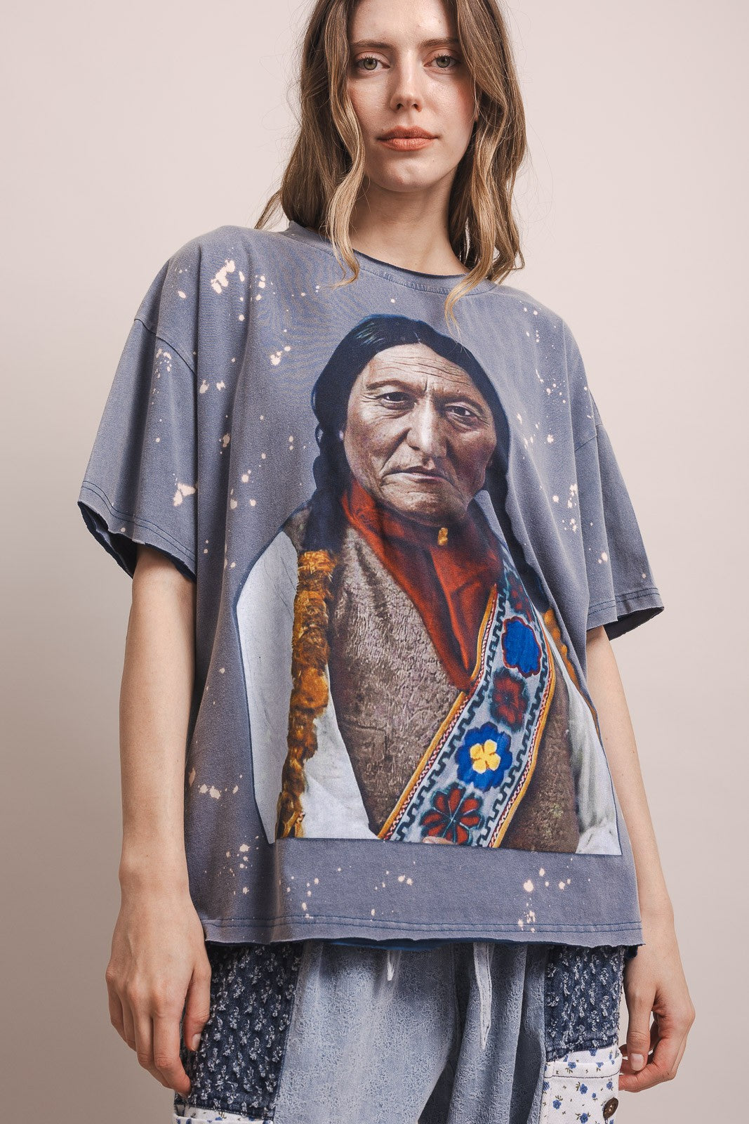 Sitting Bull Native American Print T-shirt