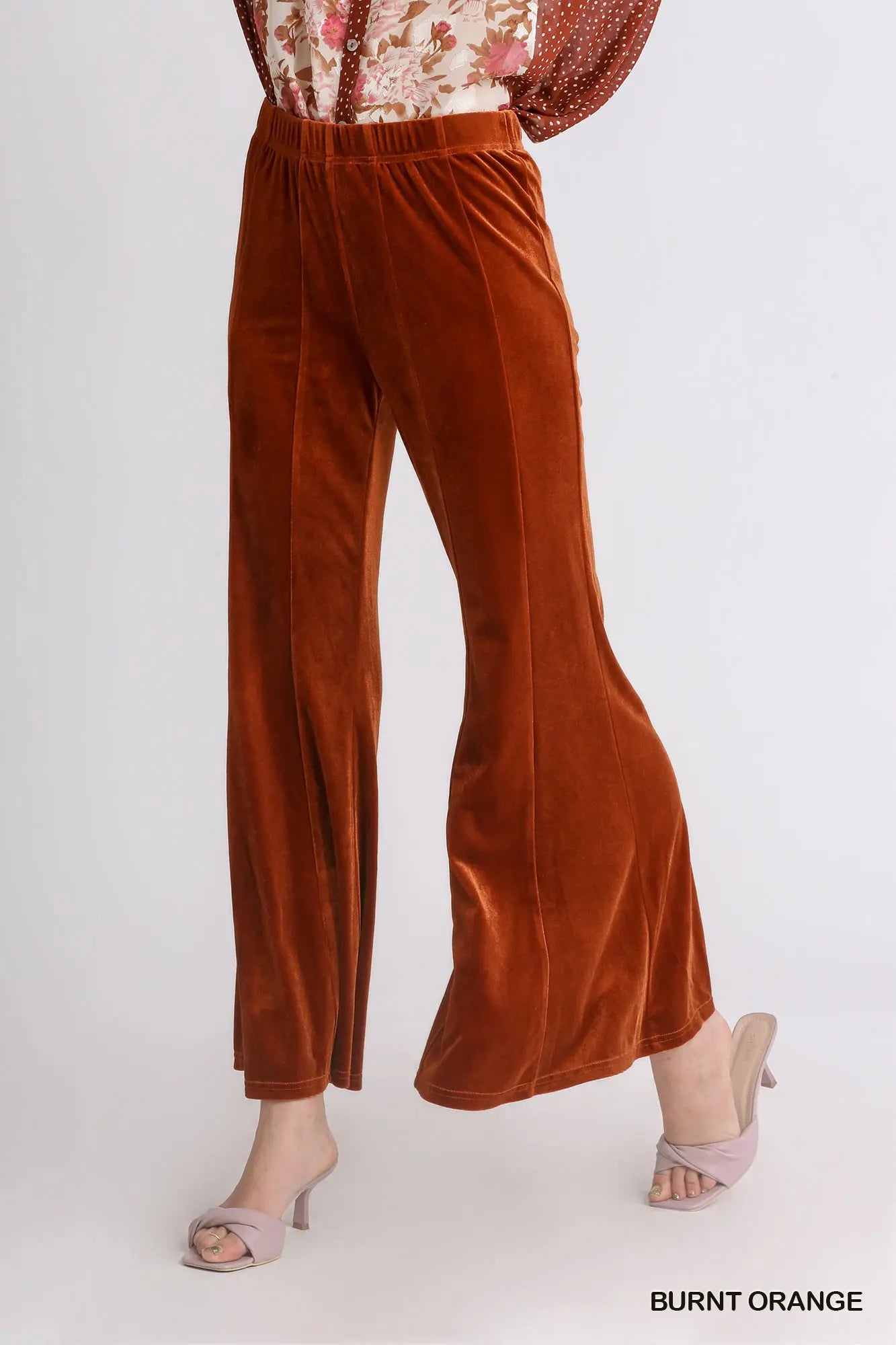 Wide-Leg Velvet Flare Pant