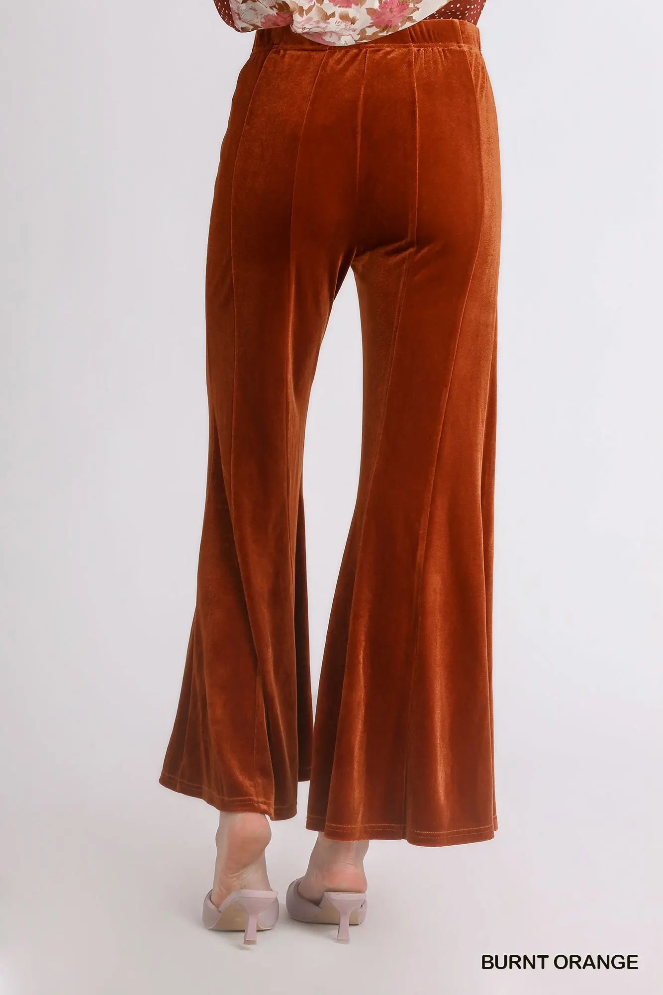 Wide-Leg Velvet Flare Pant