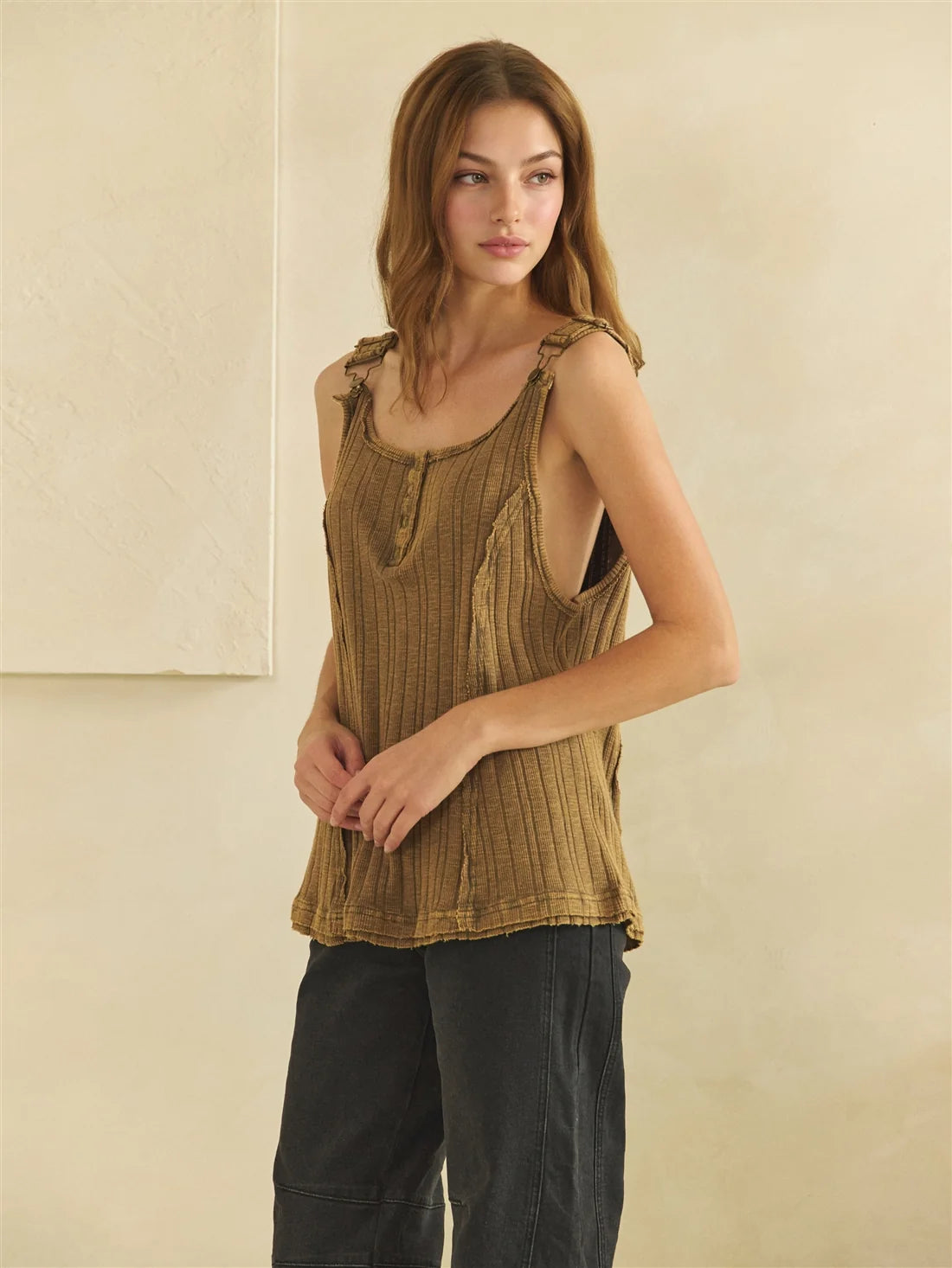 Olive Buckle Up Tank